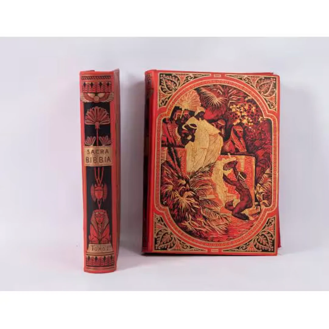 DUE VOLUMI de LA SACRA BIBBIA ANTICO E NUOVO TESTAMENTO