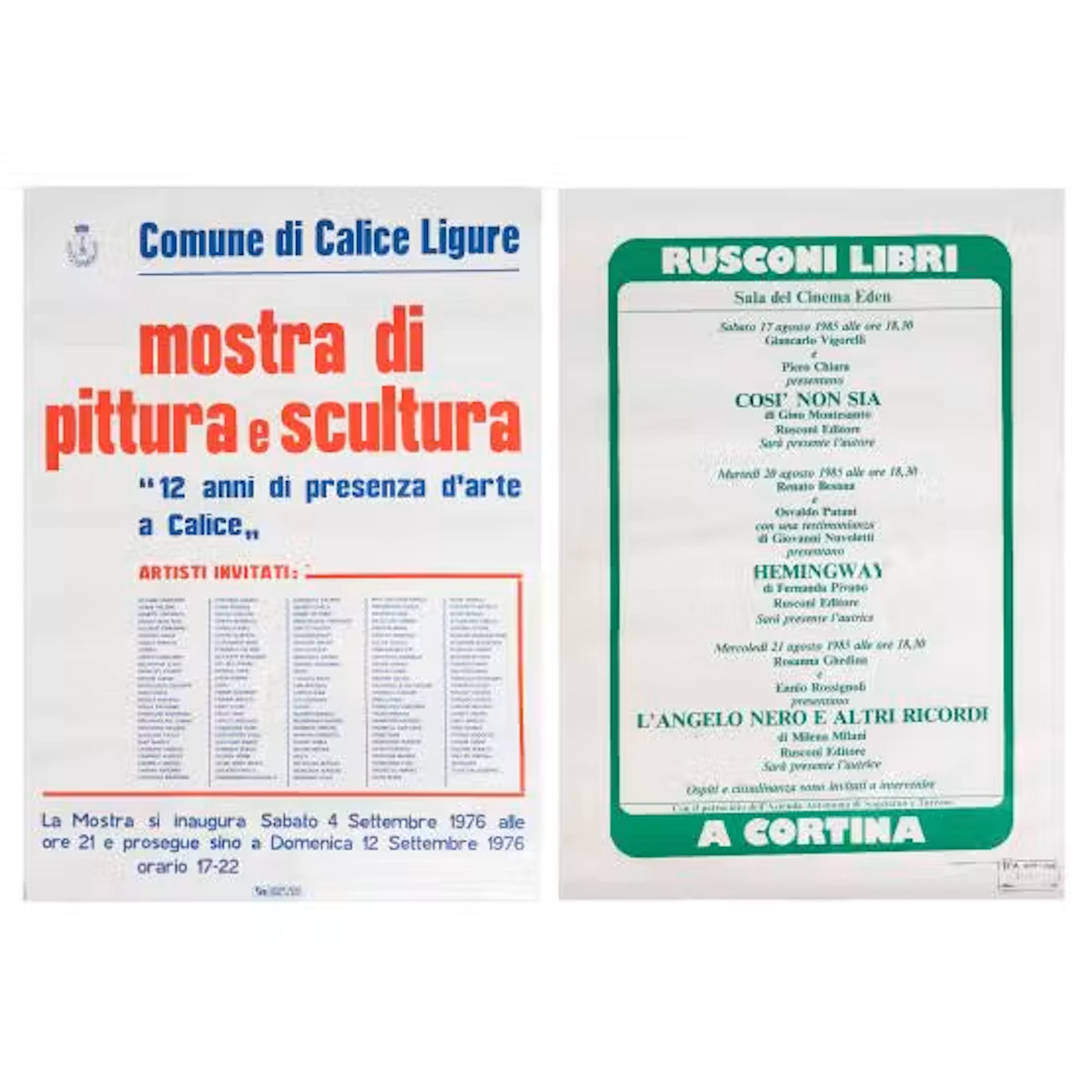 DUE POSTER / MANIFESTI