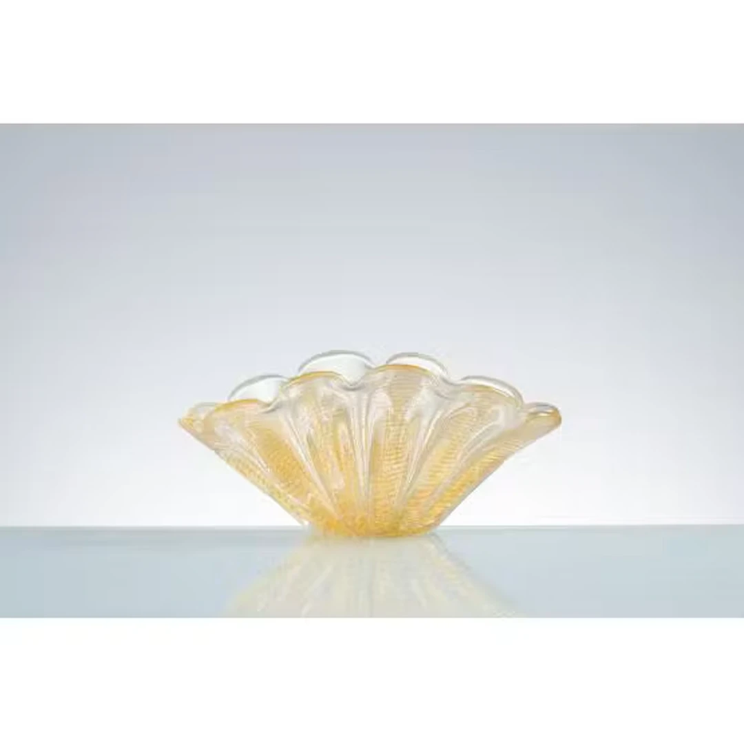 ERCOLE BAROVIER, Centrotavola in vetro serie "Cordonato d'oro"