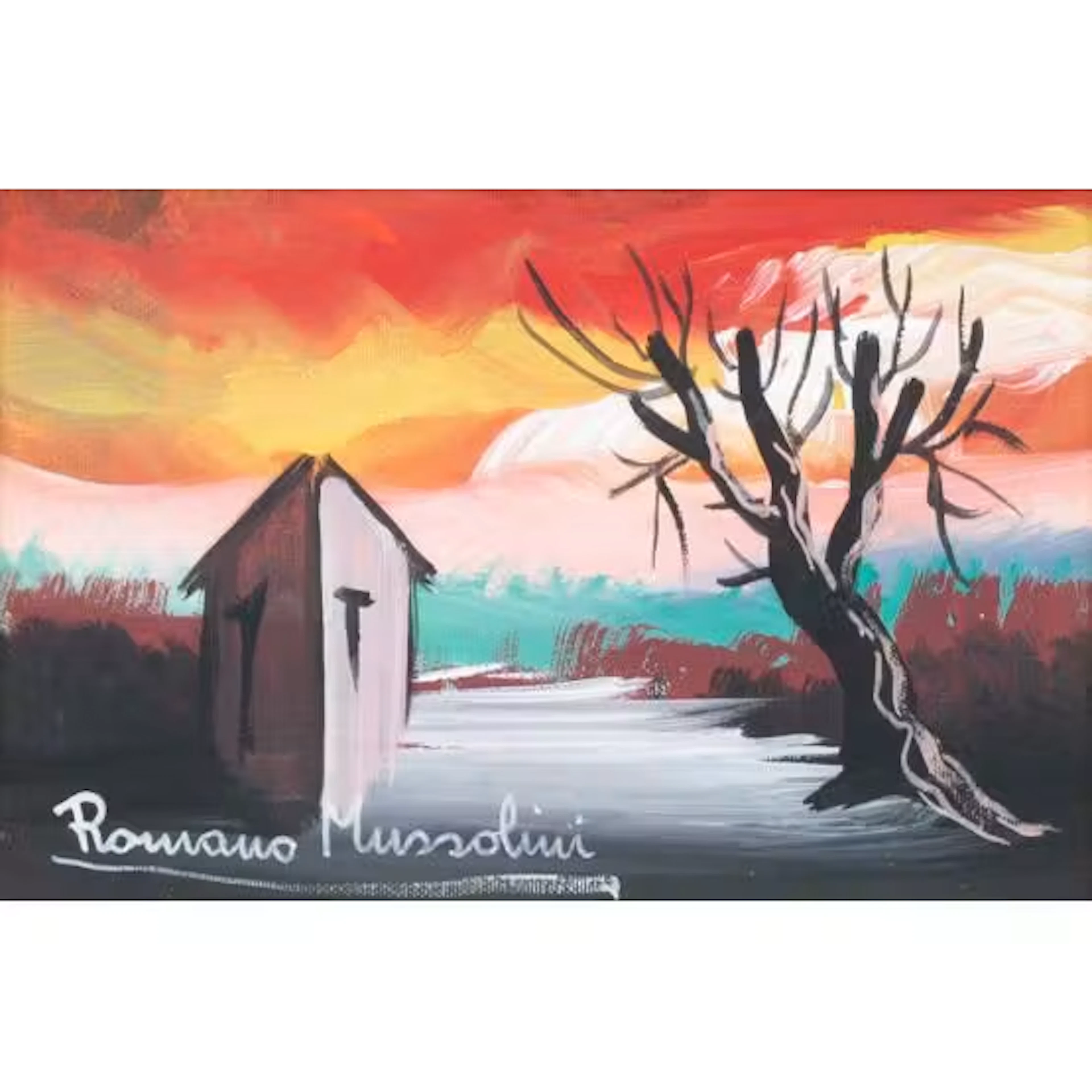 ROMANO MUSSOLINI, Olio su tela