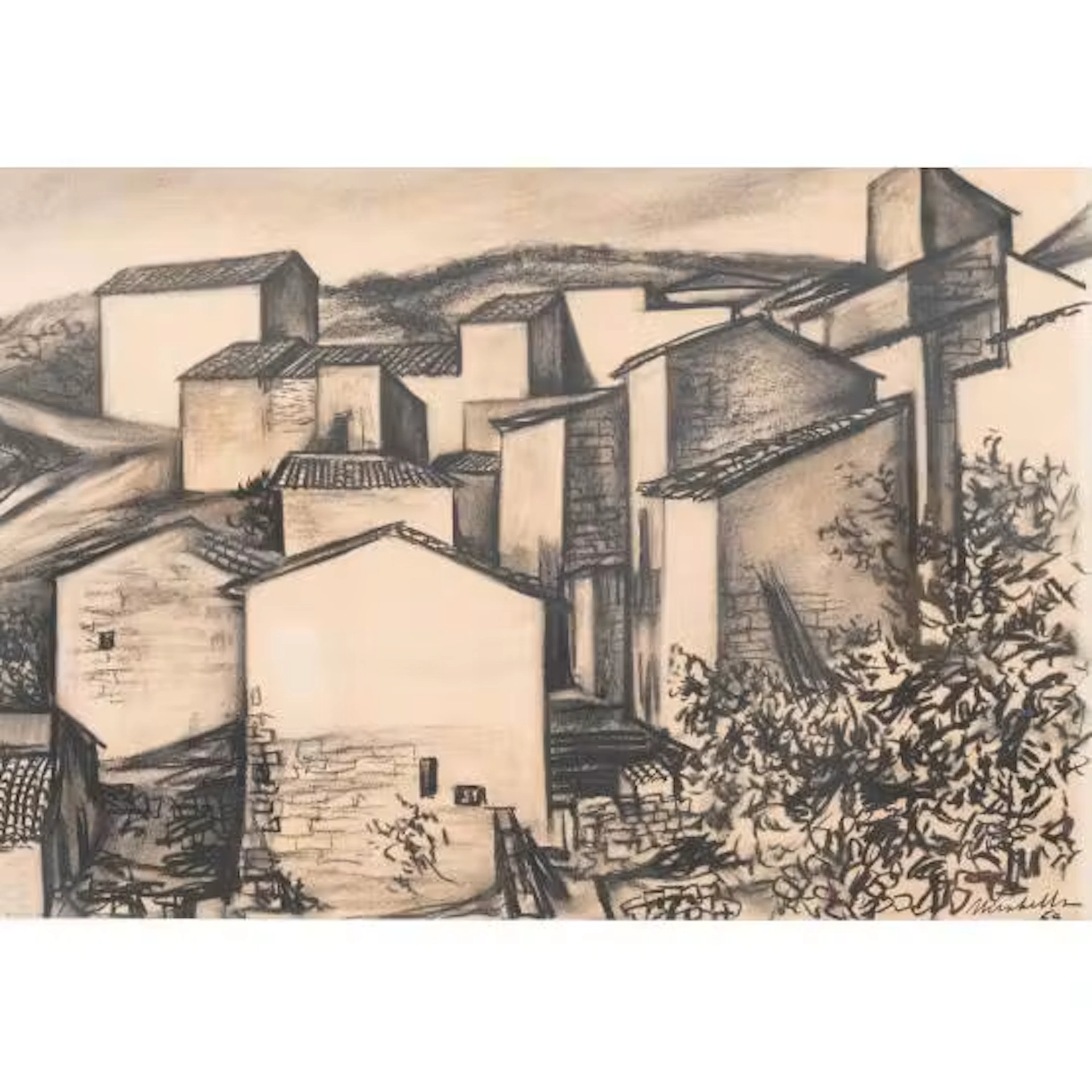 SARO MIRABELLA, Carboncino su carta