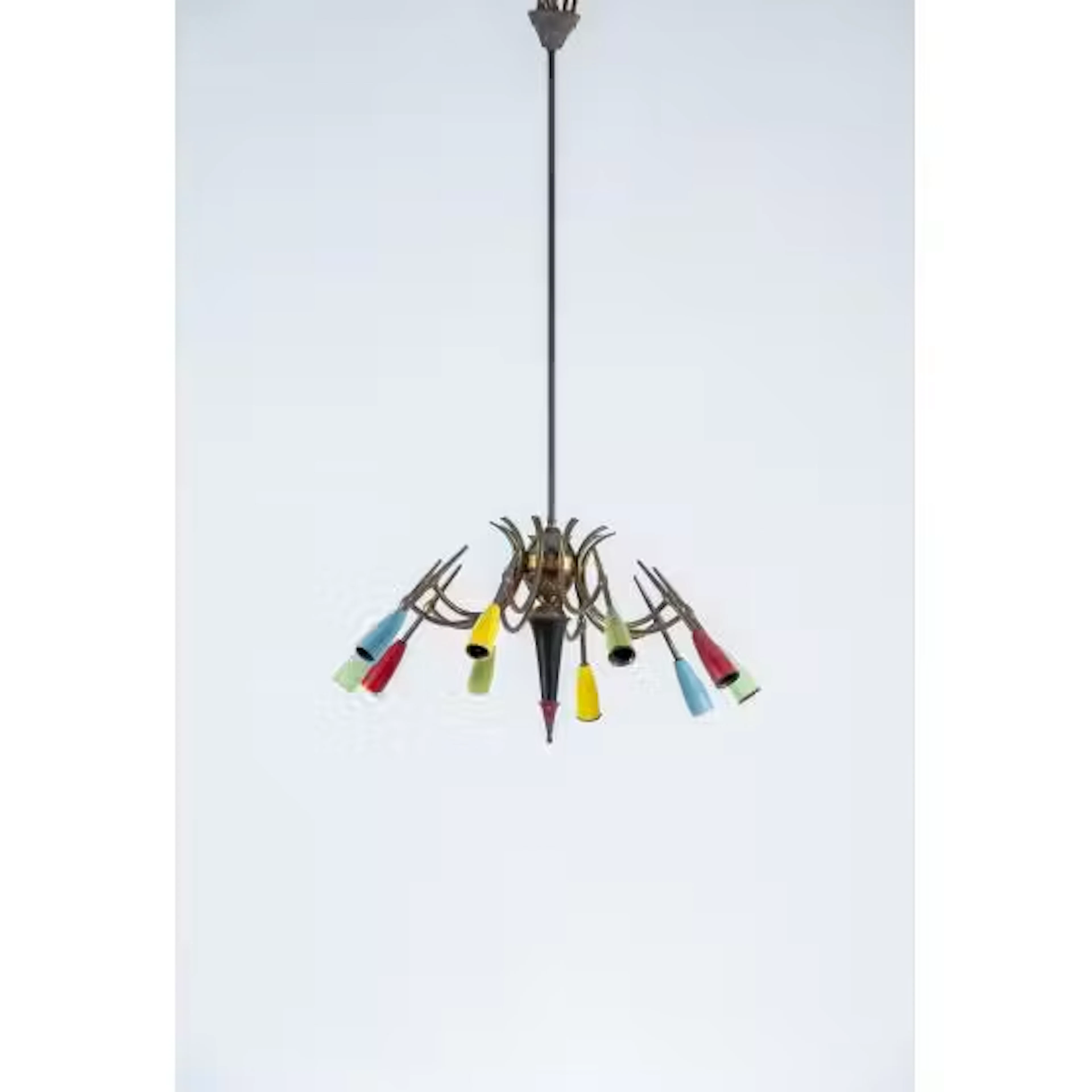 PRODUZIONE ITALIANA 1950 ca., Lampada sospensione “Sputnik”