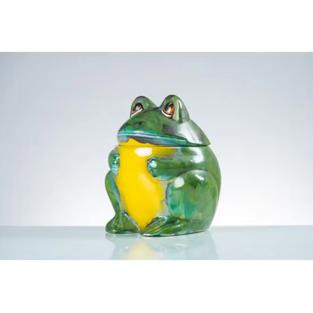 CERAMISTA EUROPEO 1980 ca., Biscottiera in ceramica