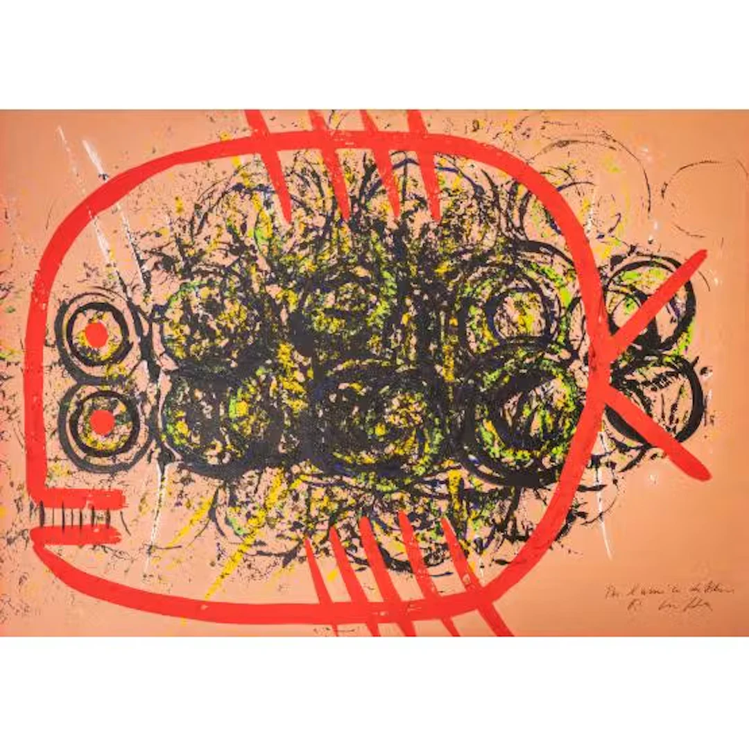 ROBERTO CRIPPA, Pesce, Olio su cartoncino