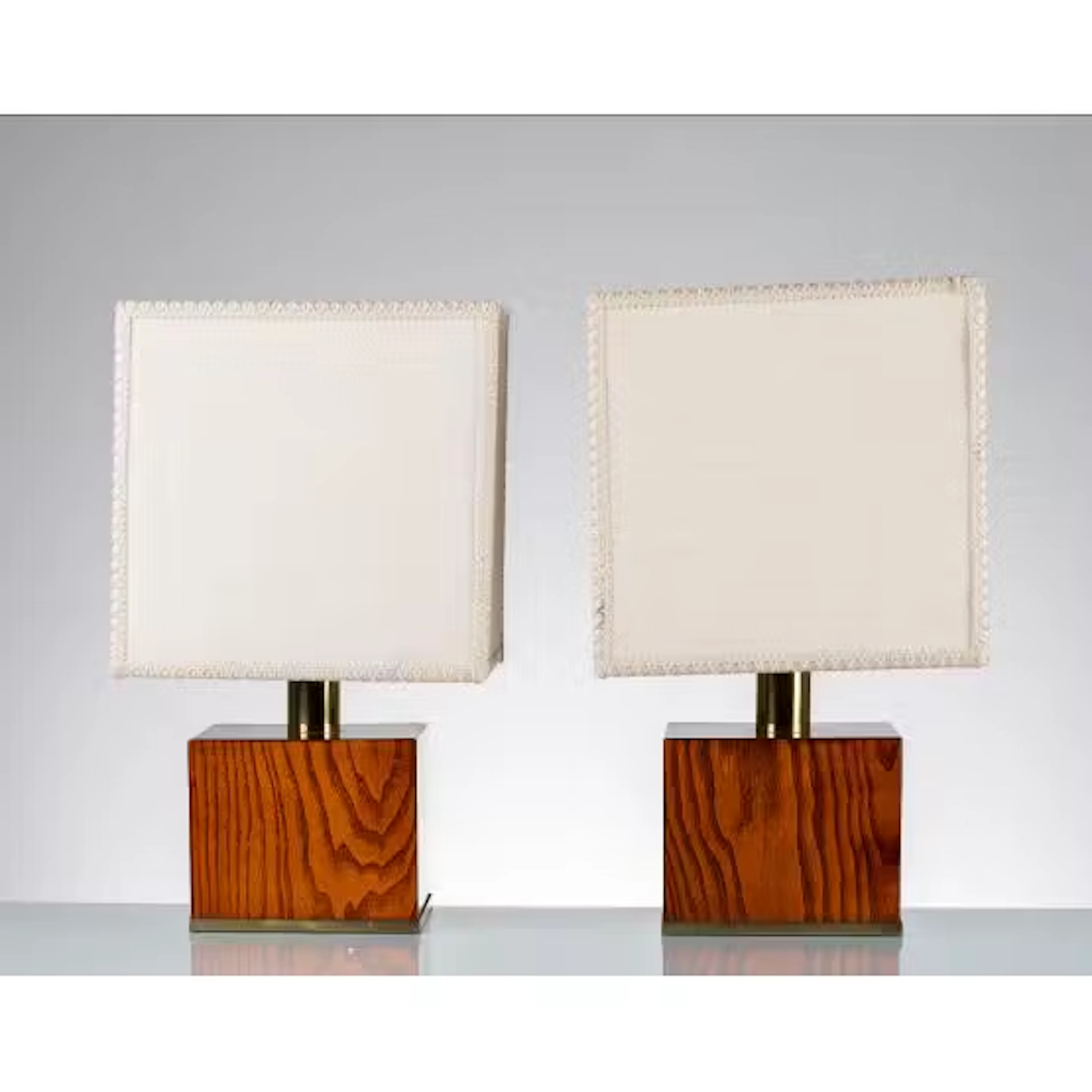 PRODUZIONE ITALIANA 1980 ca., Coppia di lampade da tavolo