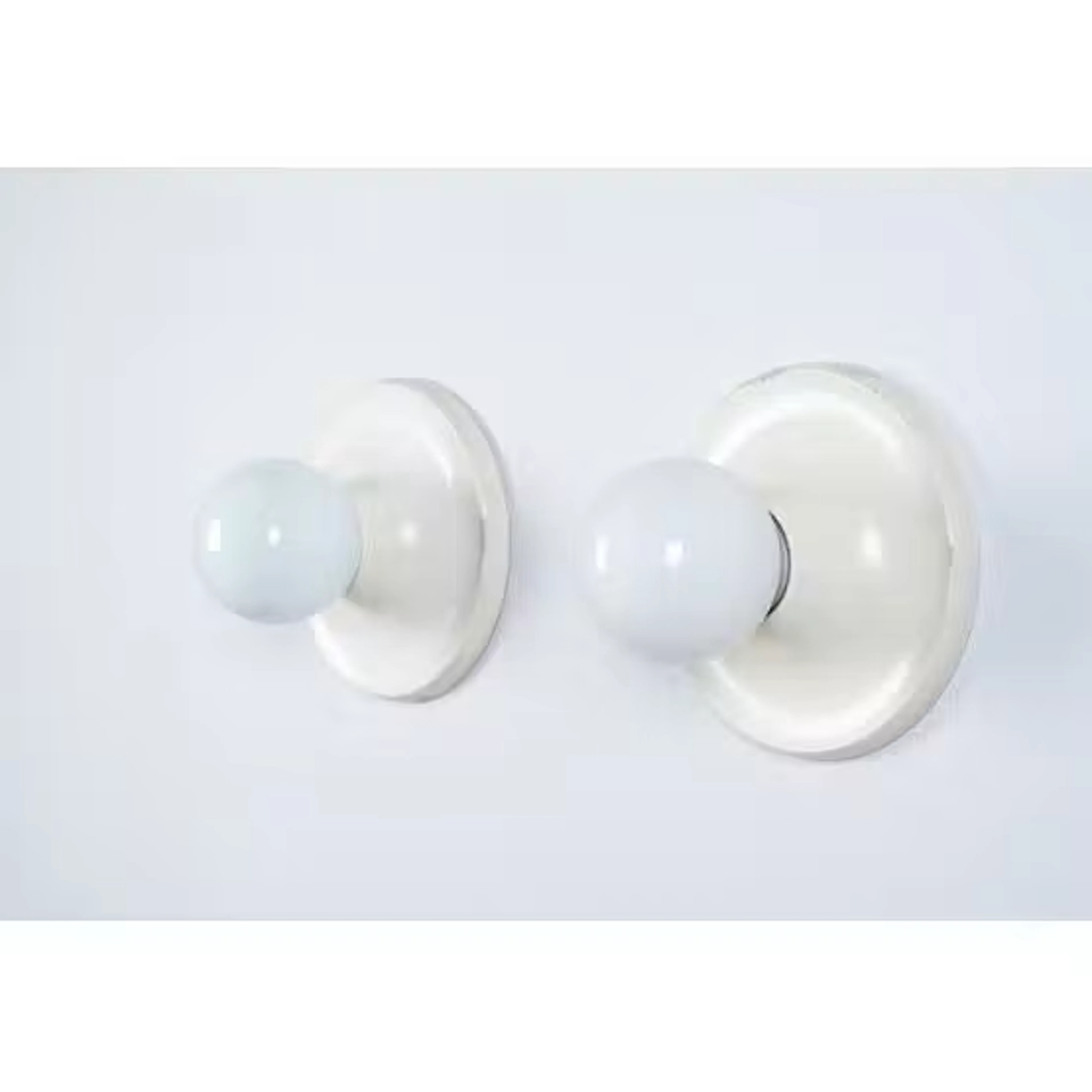 ACHILLE E PIER GIACOMO CASTIGLIONI, Coppia lampade parete/soffitto