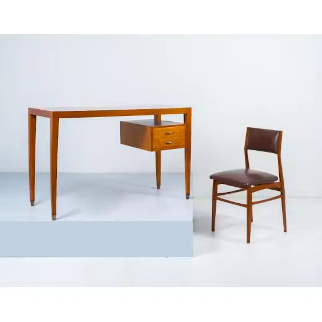 GIO PONTI (Attr.), Scrivania e sedia