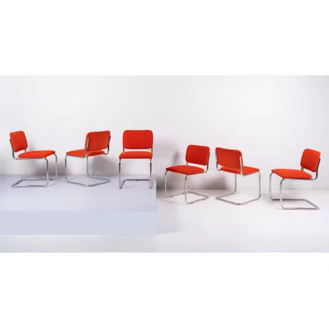 MARCEL BREUER (Attr.), Sei sedie modello “Cesca”