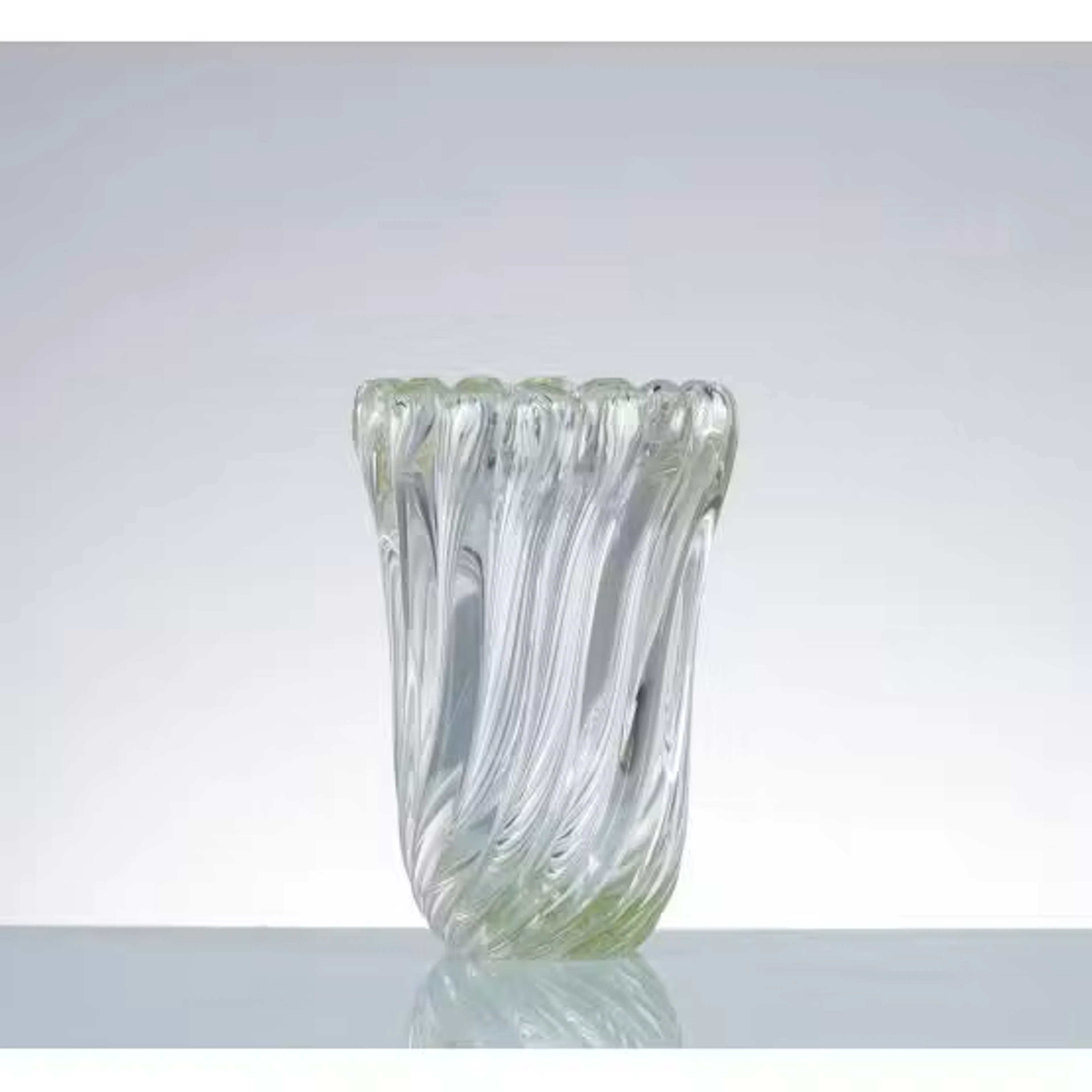 FLAVIO POLI, Vaso della serie “Costolati” in vetro