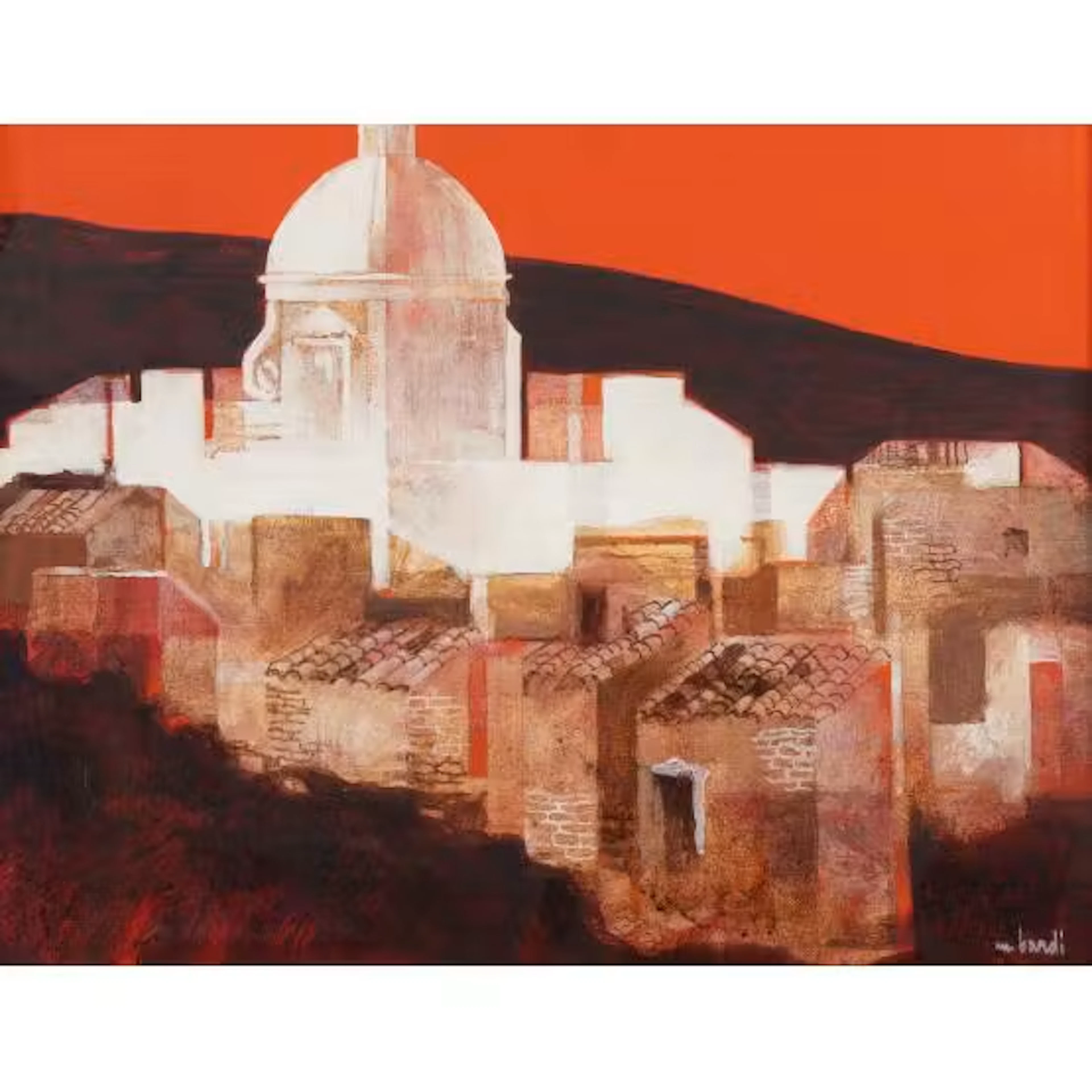MARIO BARDI, Olio su tela