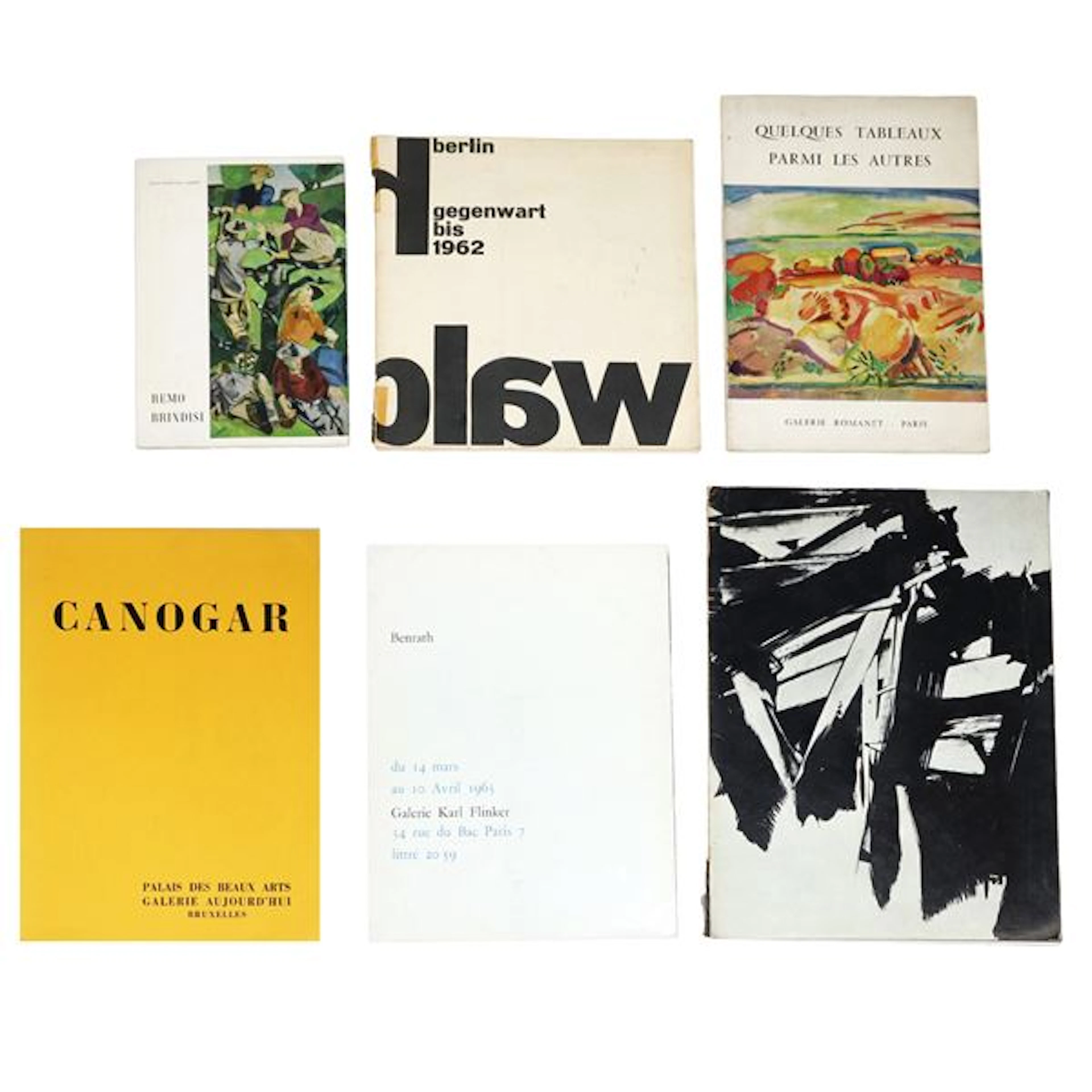 N. 6 Cataloghi d'Arte - Soulages; Canogar; Brindisi; Benrath; Quelques