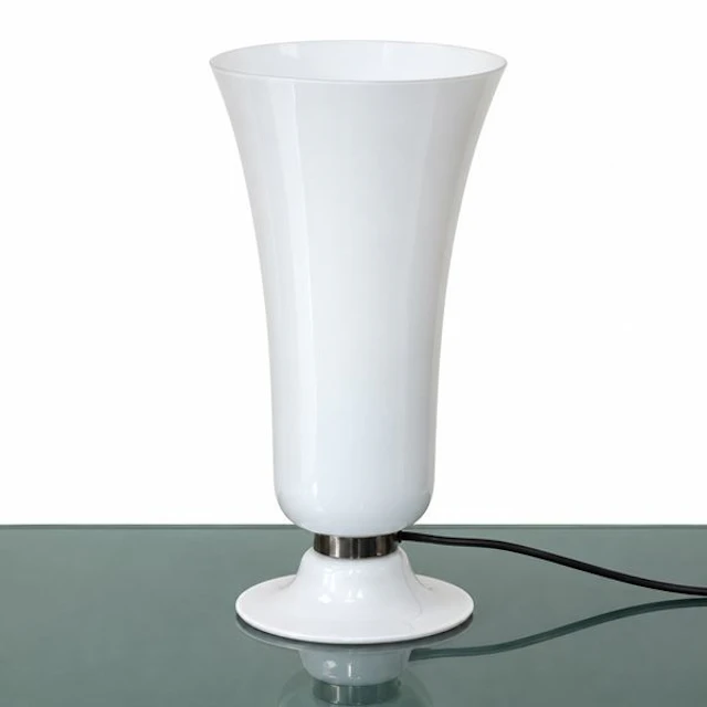 Lampada modello anni Trenta in vetro di Murano bianco, 1997 - Venini