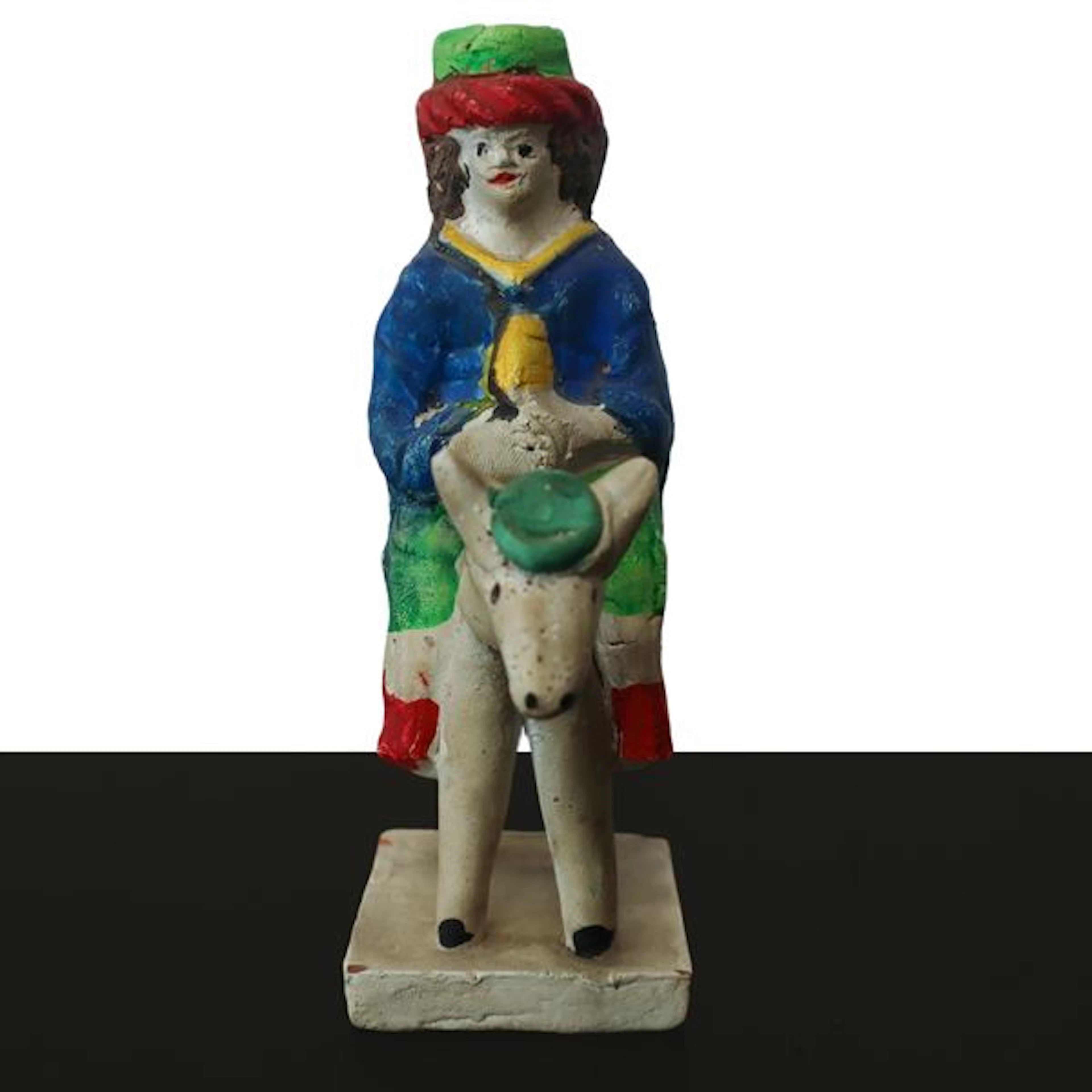Fischietto raffigurante uomo a cavallo - Mario Iudici © (Caltagirone, 1928)