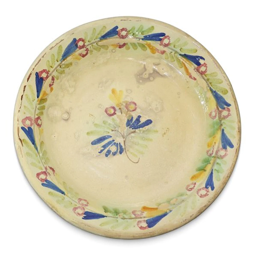 Piatto in maiolica di Caltagirone invetriato policromo, inizi XX secolo