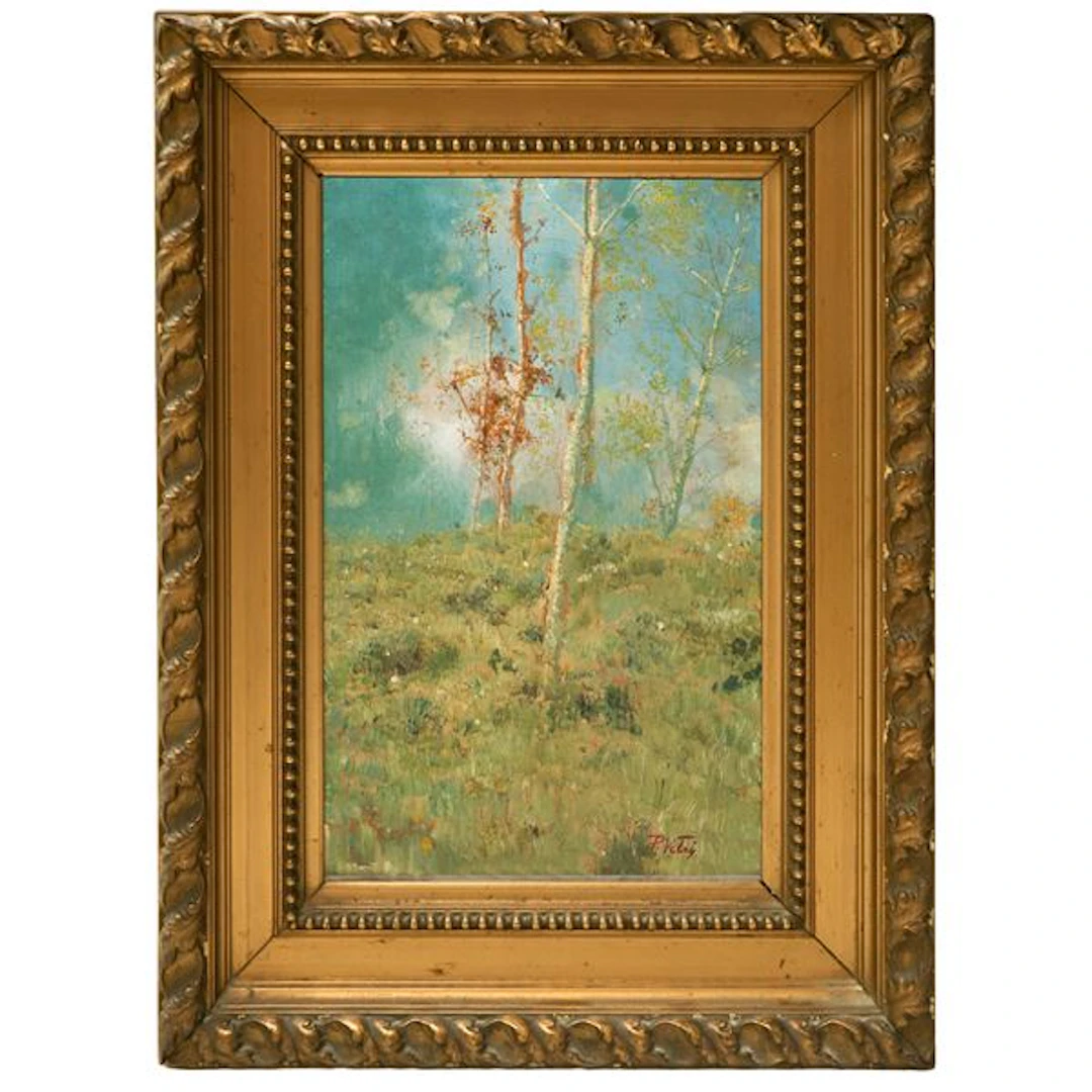 Paesaggio con alberi - Paolo Vetri (Enna, 1855 - Napoli, 1937)