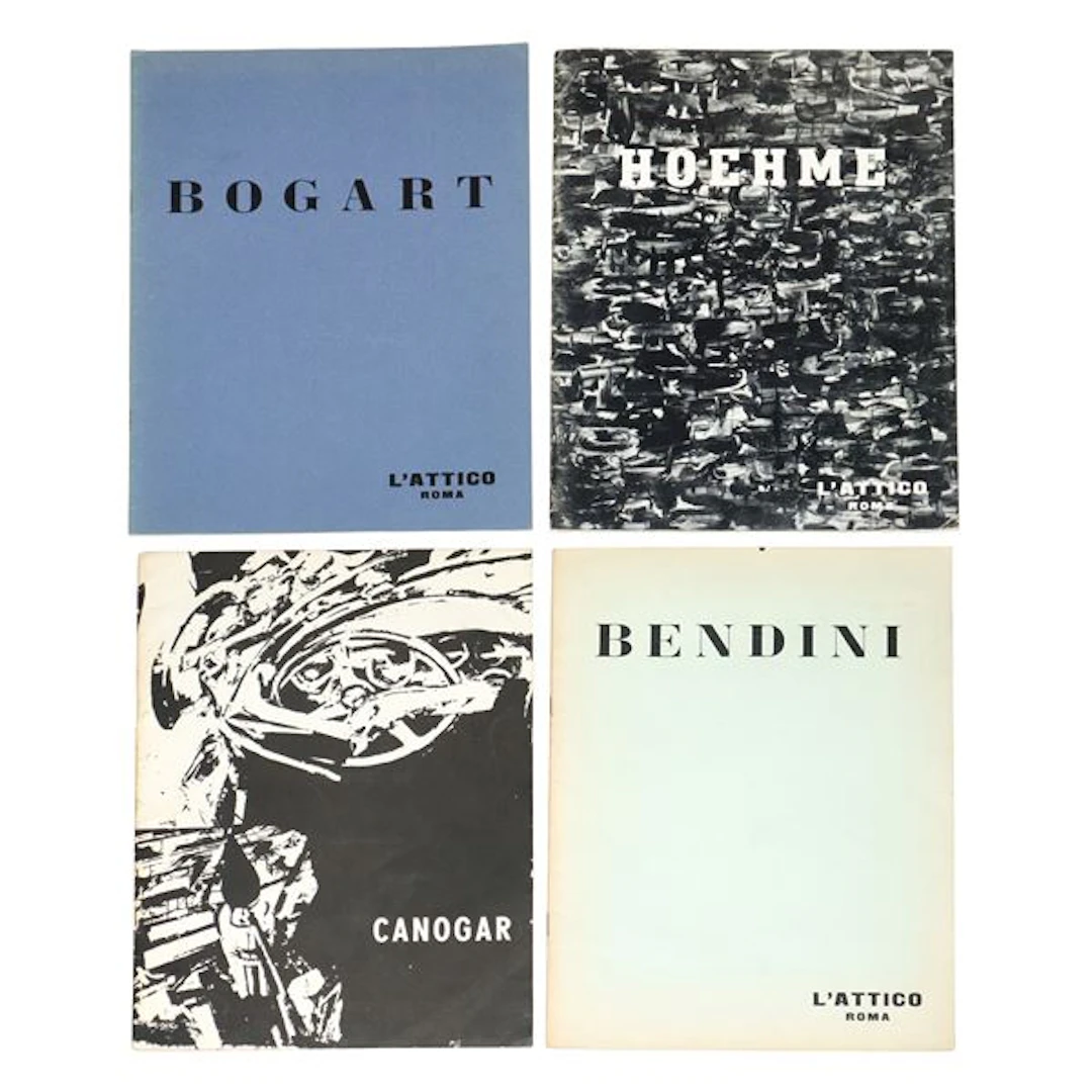 N. 4 Cataloghi della galleria d'arte L'Attico, Roma - Canogar; Bogart;