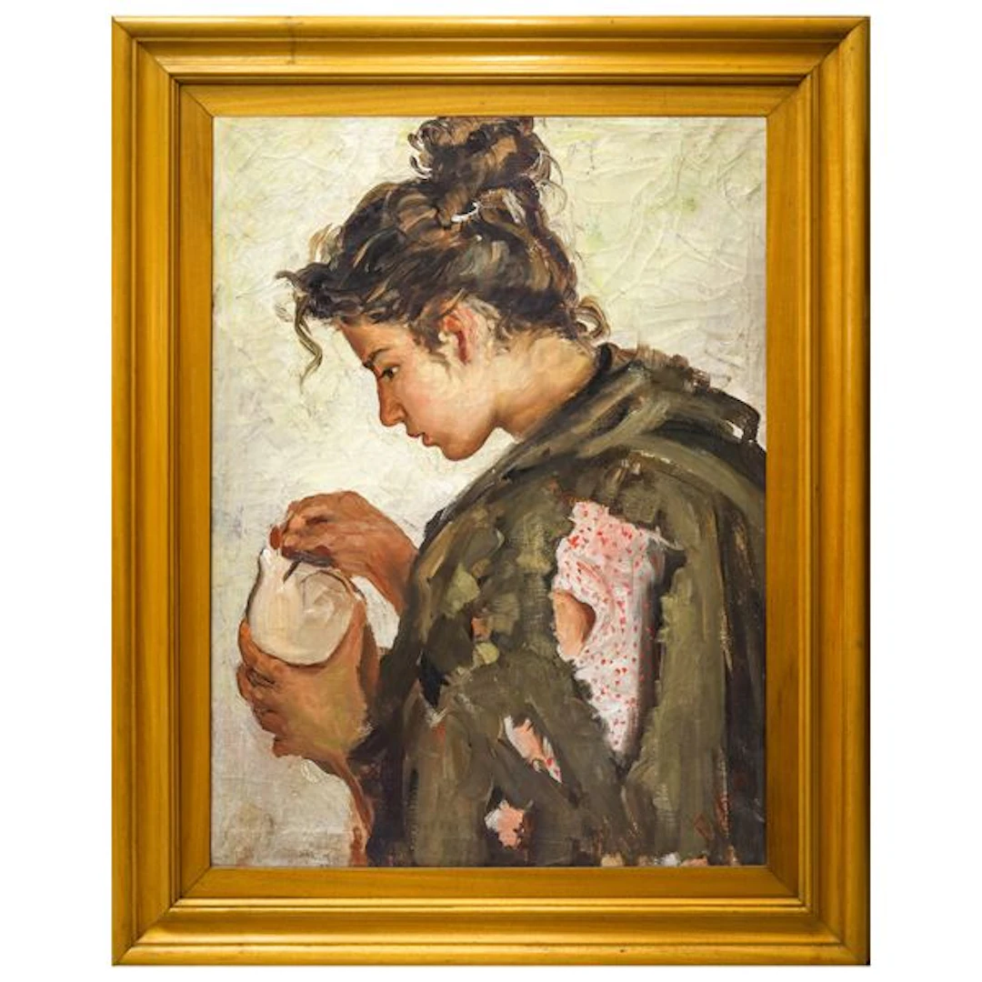 Figura di donna di profilo