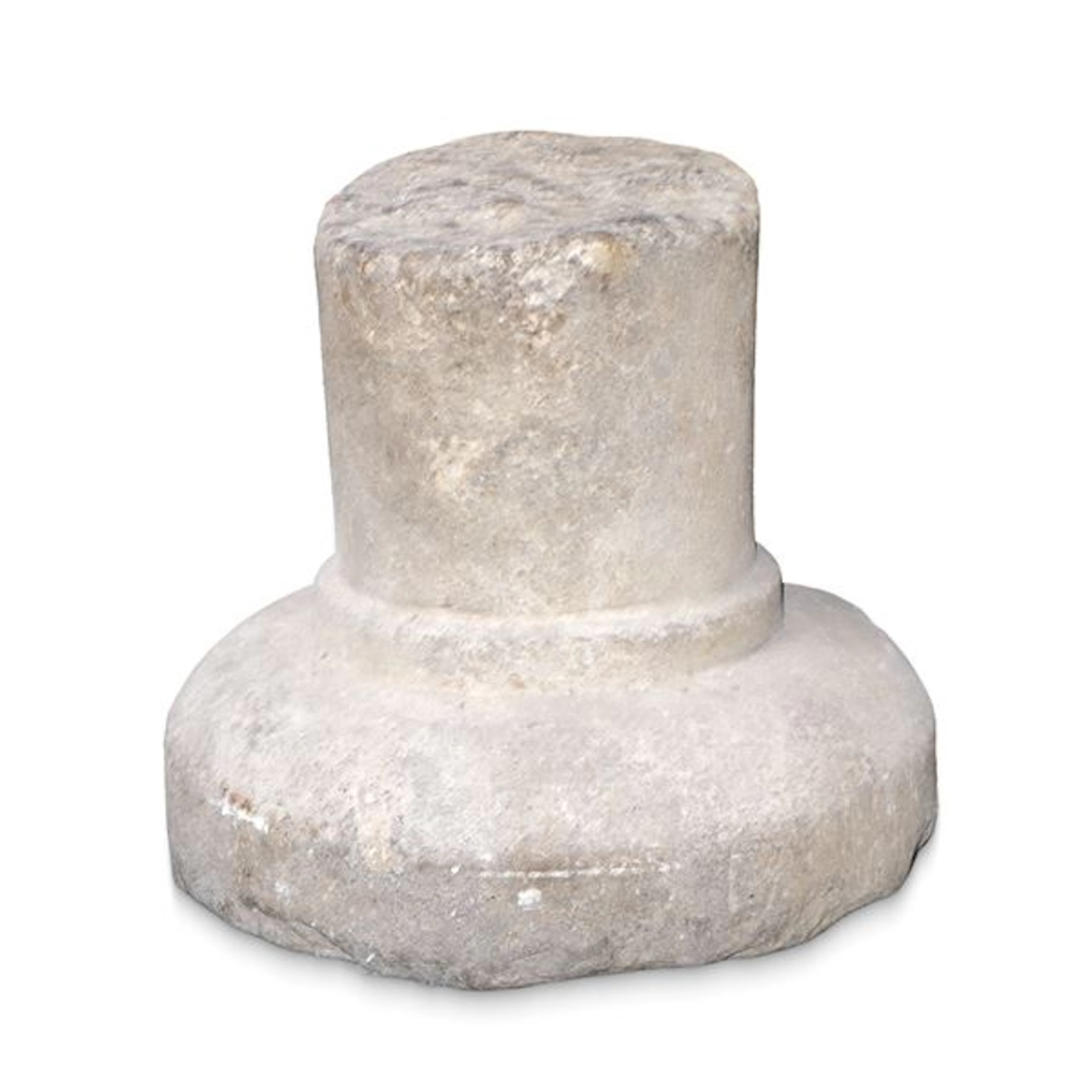 Frammento di colonna in pietra bianca di Comiso, XVIIISECOLO