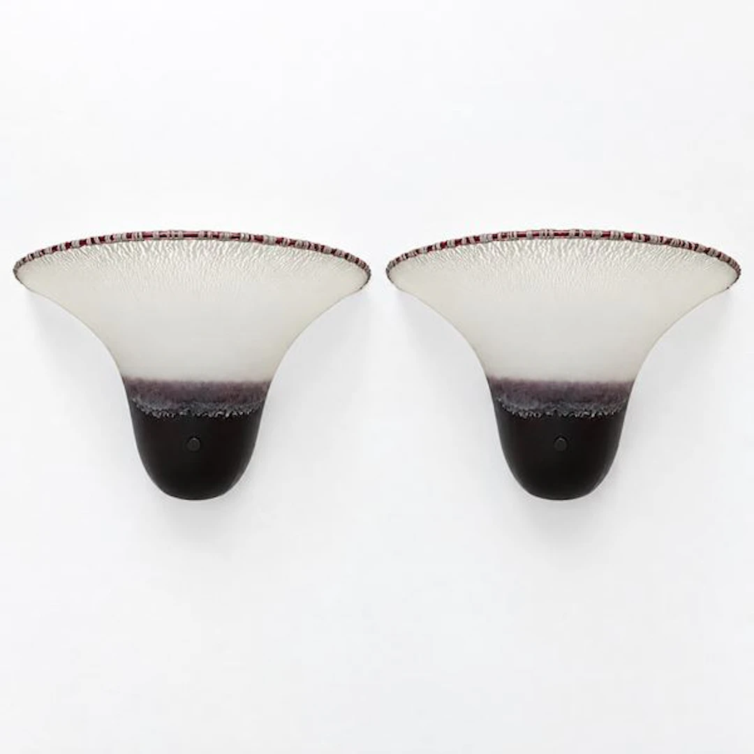 Coppia di appliques in vetro di Murano - Alfredo Barbini © (Murano
