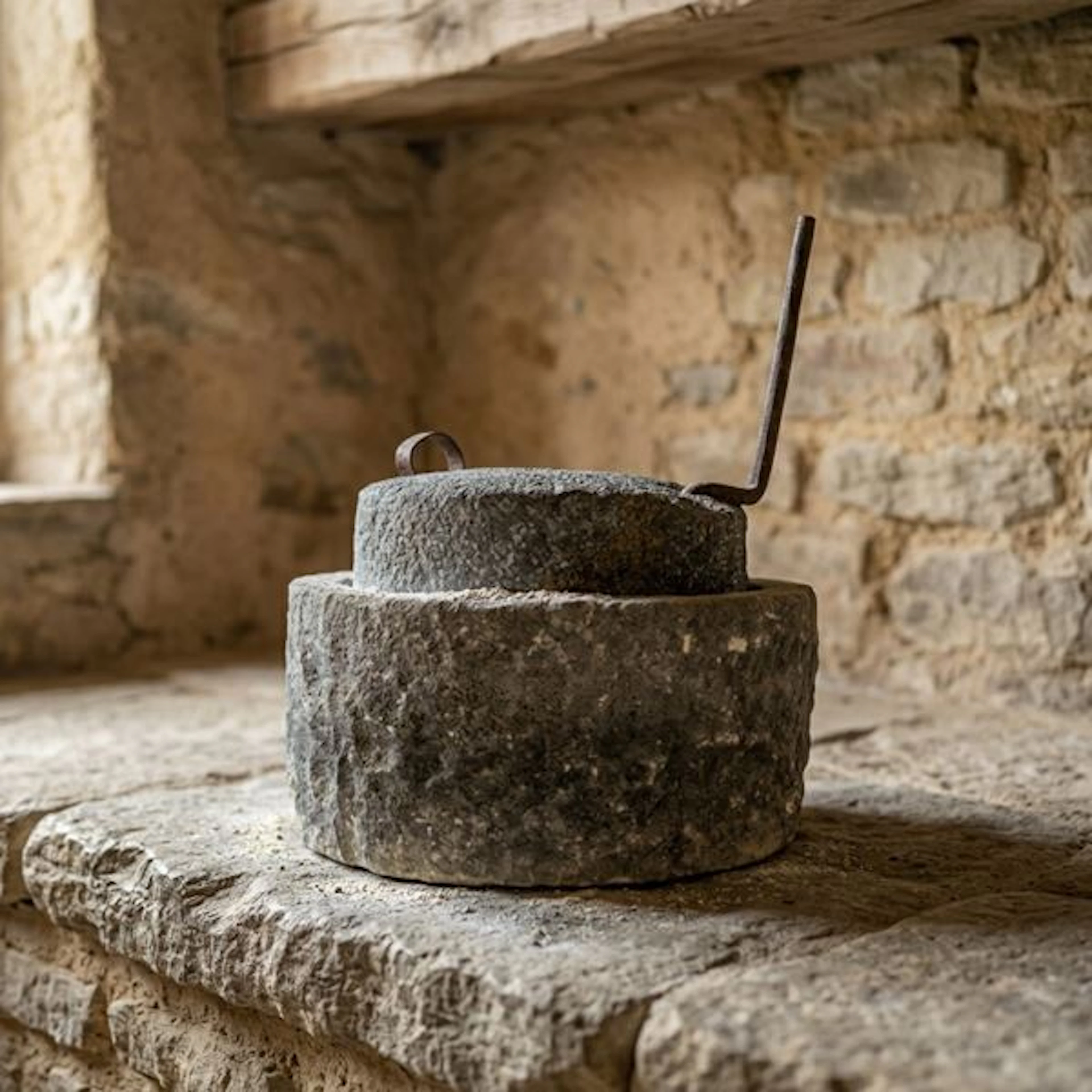 Macina in pietra lavica dell'Etna