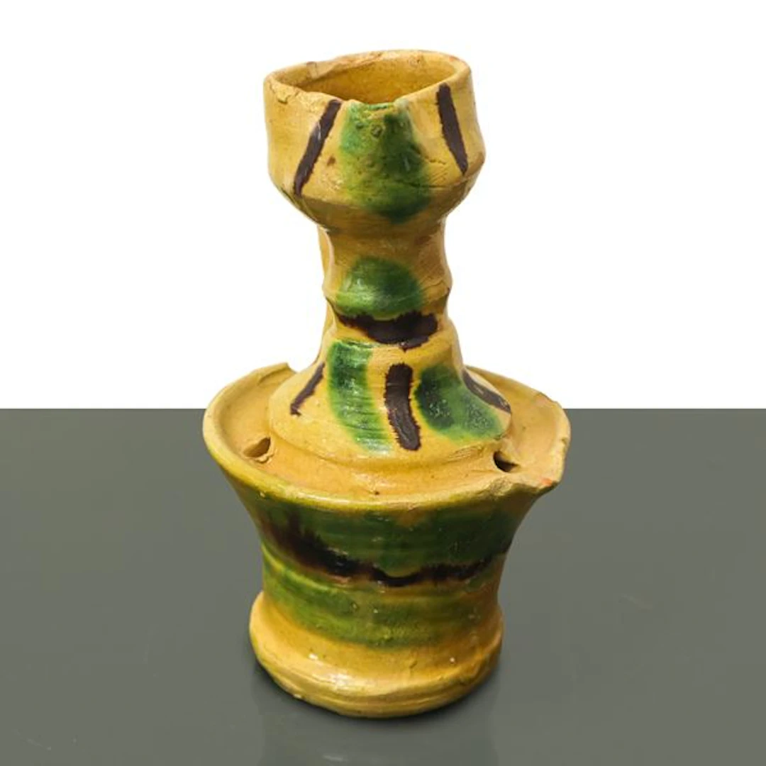 Lumiera in maiolica di Caltagirone con disegni policromi