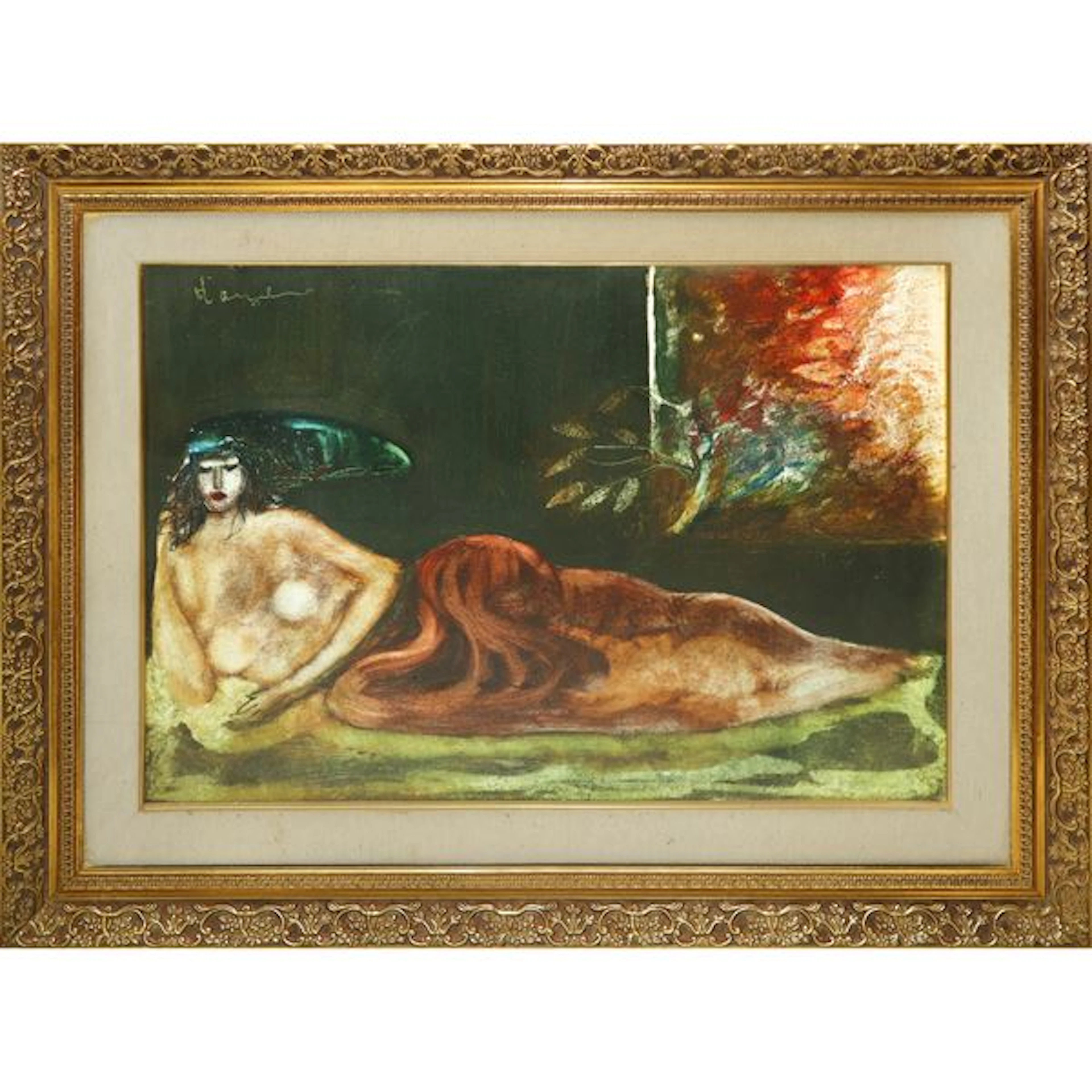 Donna sdraiata - Cesare D'Angelo (Catania, 1940 - 2006)