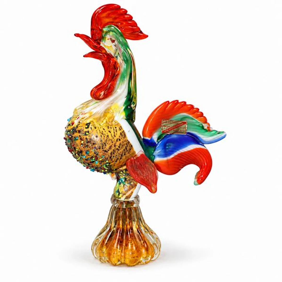 Gallo in vetro di Murano, anni '70