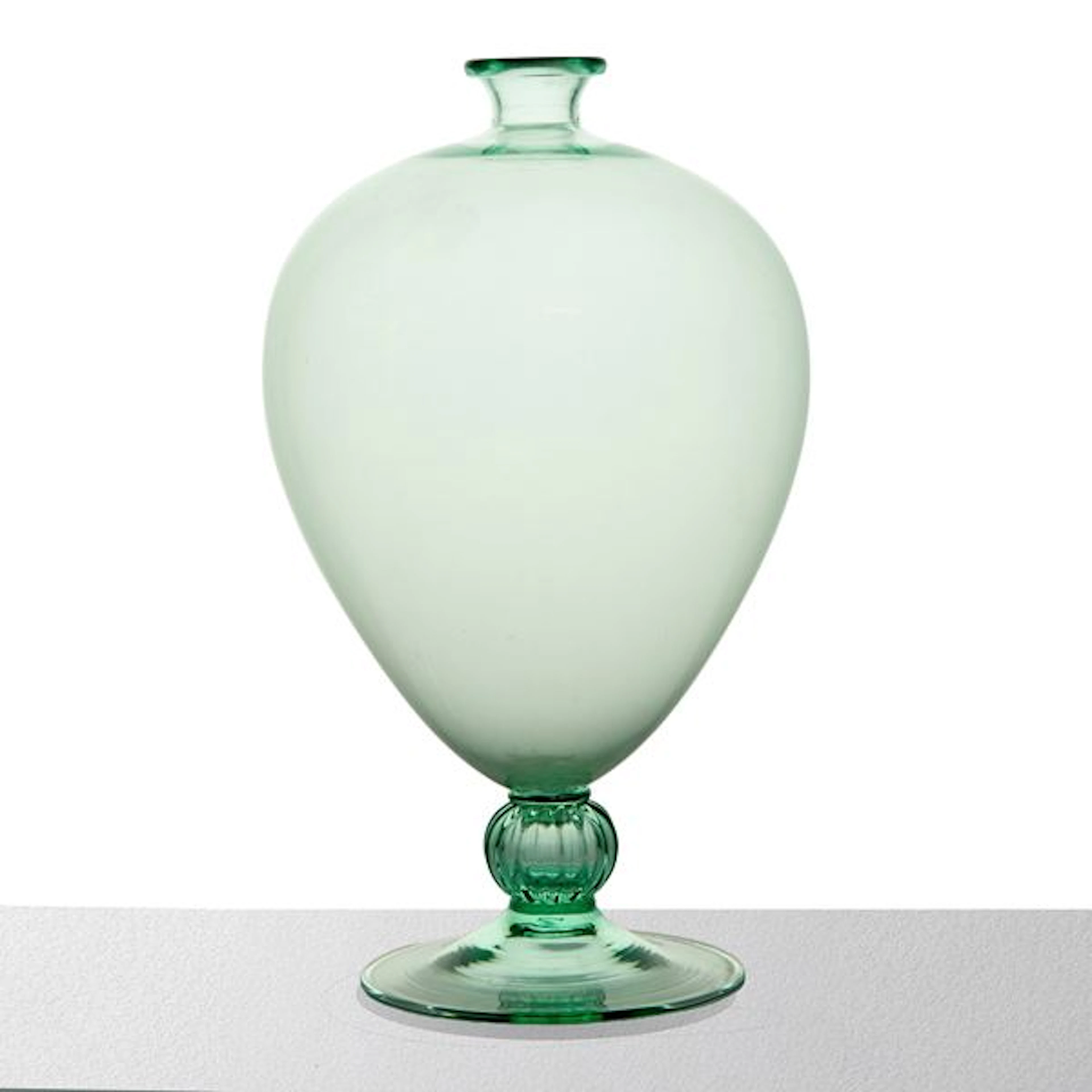 Vaso Veronese in vetro di Murano verde, '80 - Vittorio Zecchin per Venini
