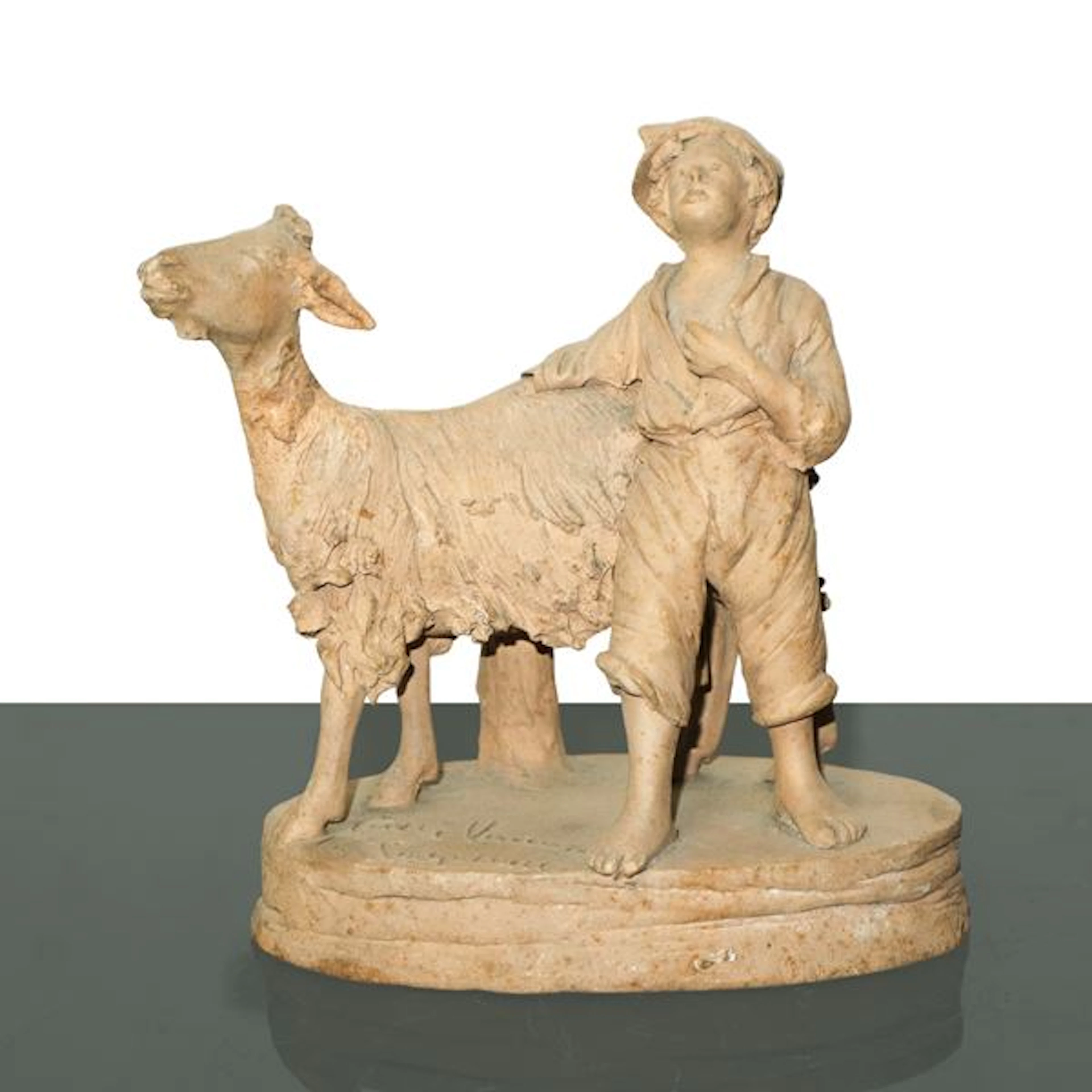 Pastore con capra - Luigi Vaccaro