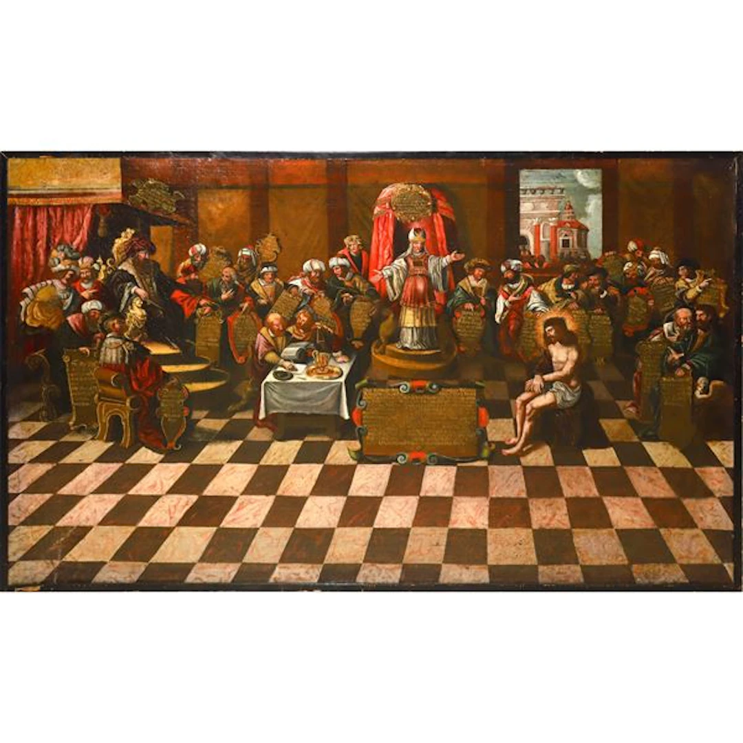 Gesù processato davanti al sinedrio - Biagio Betti (1535 - 1605)