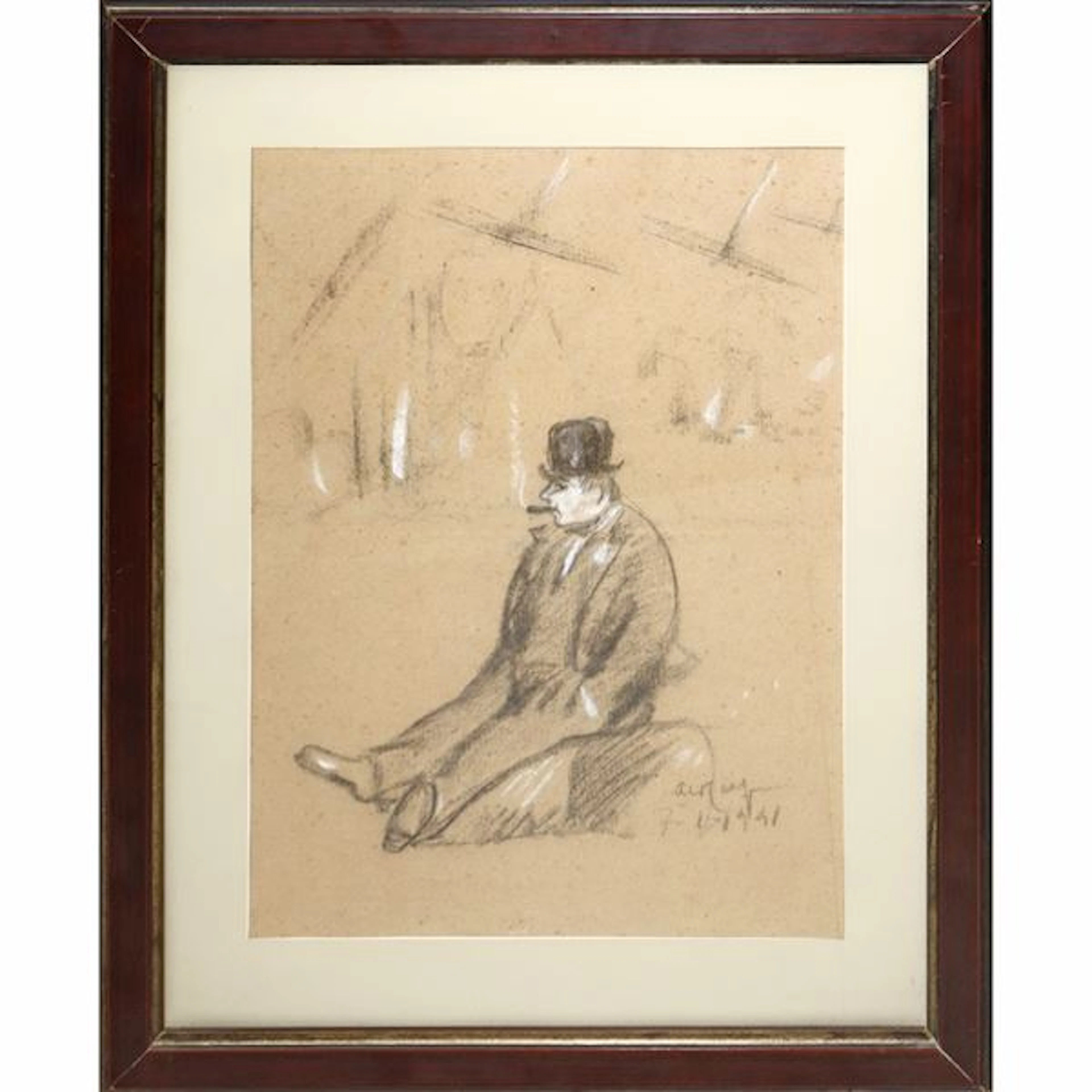 Fumatore, 1941 - Aldo Carpi (Milano, 1886 - Milano, 1973)