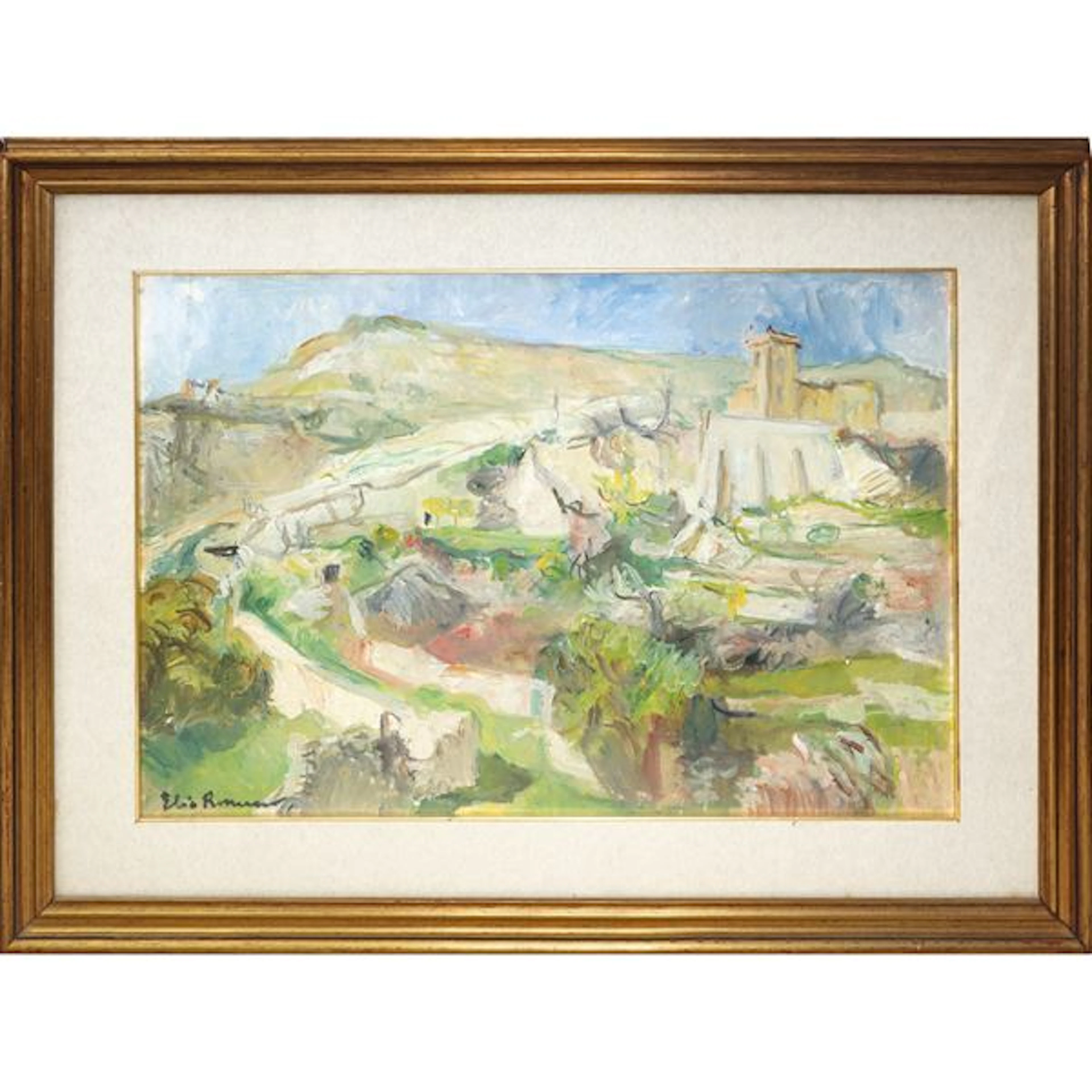 Paesaggio, XX secolo - Elio Romano (Trapani, 1909 - Catania, 1996)