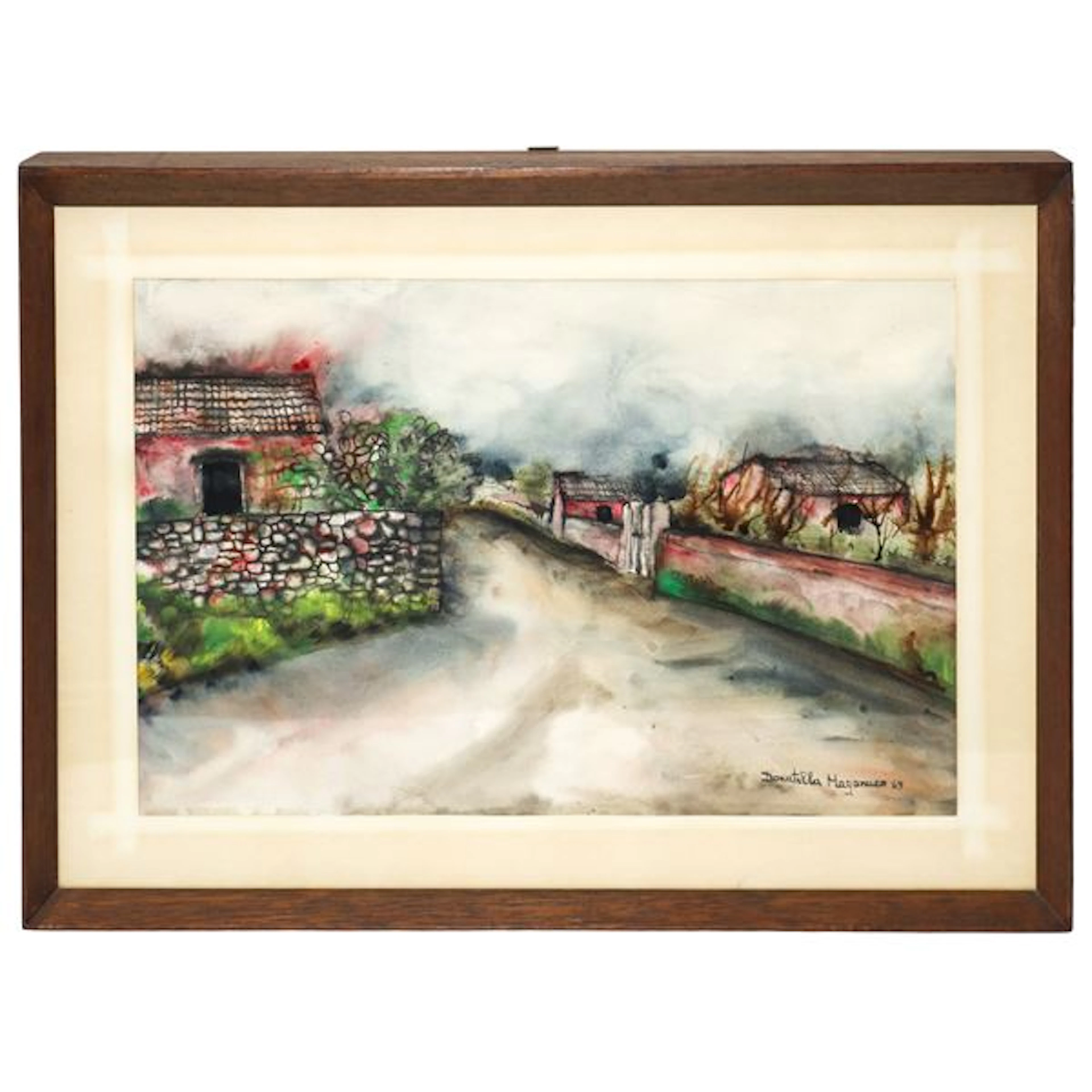 Strada di campagna con casolari, 1969 - Donatella Maganuco (Catania