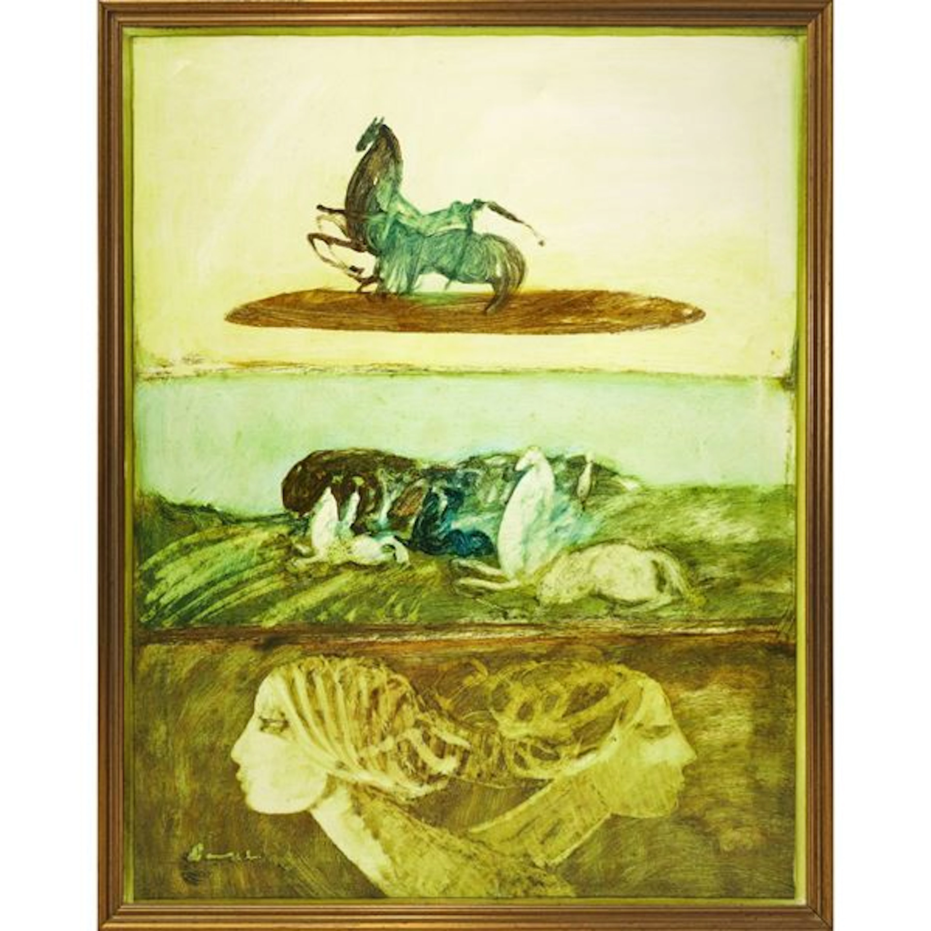 Donne e cavalli - Cesare D'Angelo (Catania, 1940 - 2006)