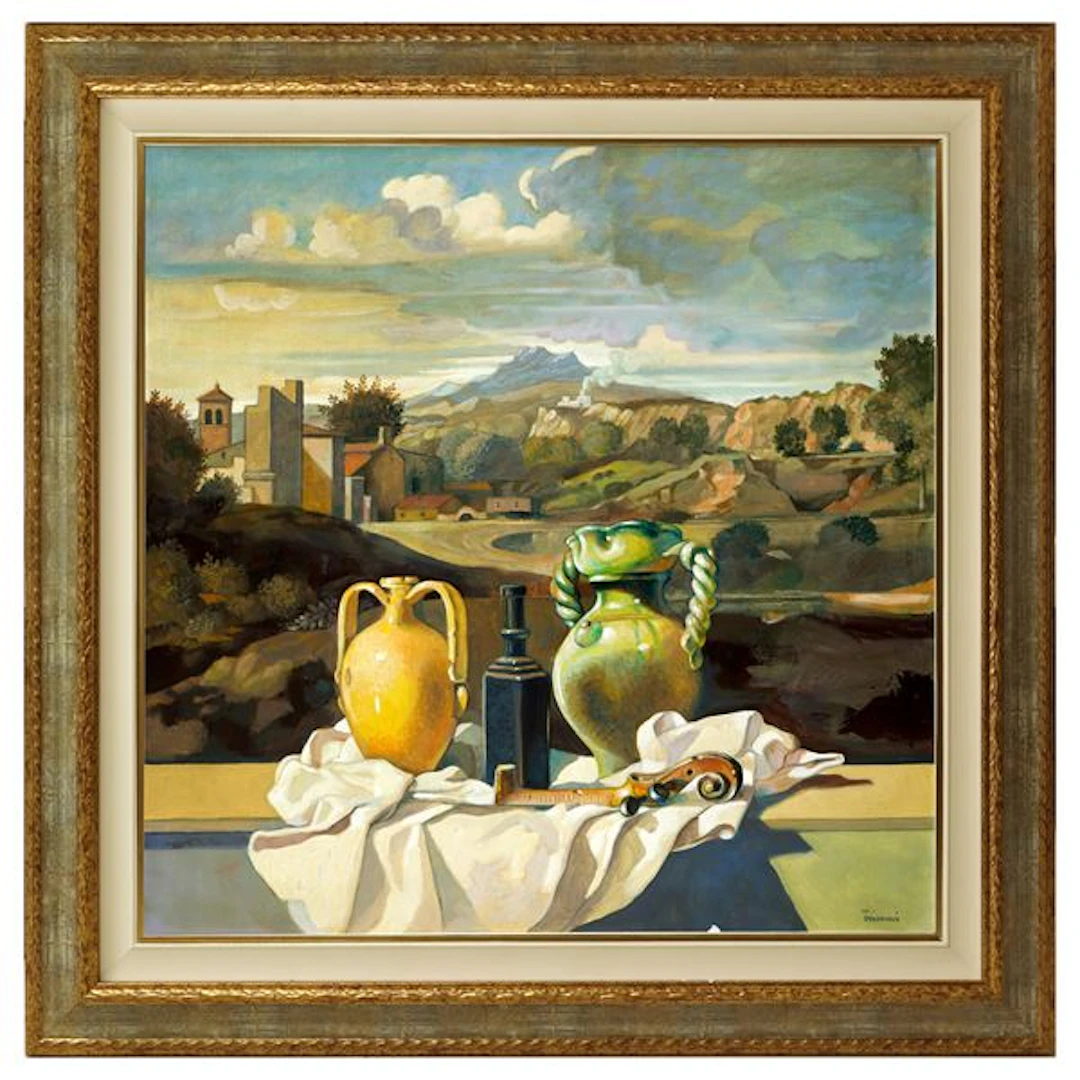 Brocchette e paesaggio, 2017 - Saro Tricomi (Catania , 1937 - 2021)