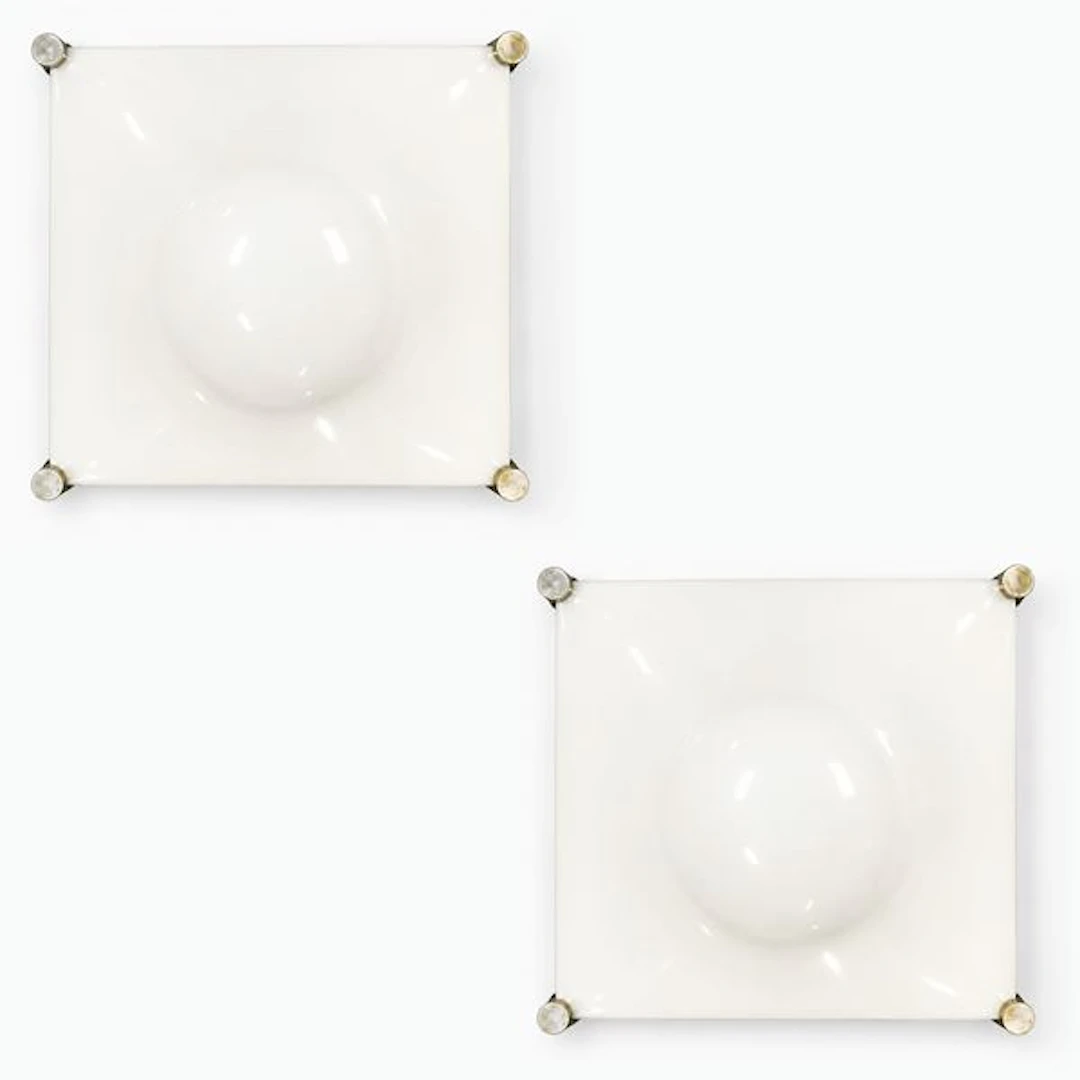 Coppia di lampade da soffitto Space Age Bolla grande - Martinelli