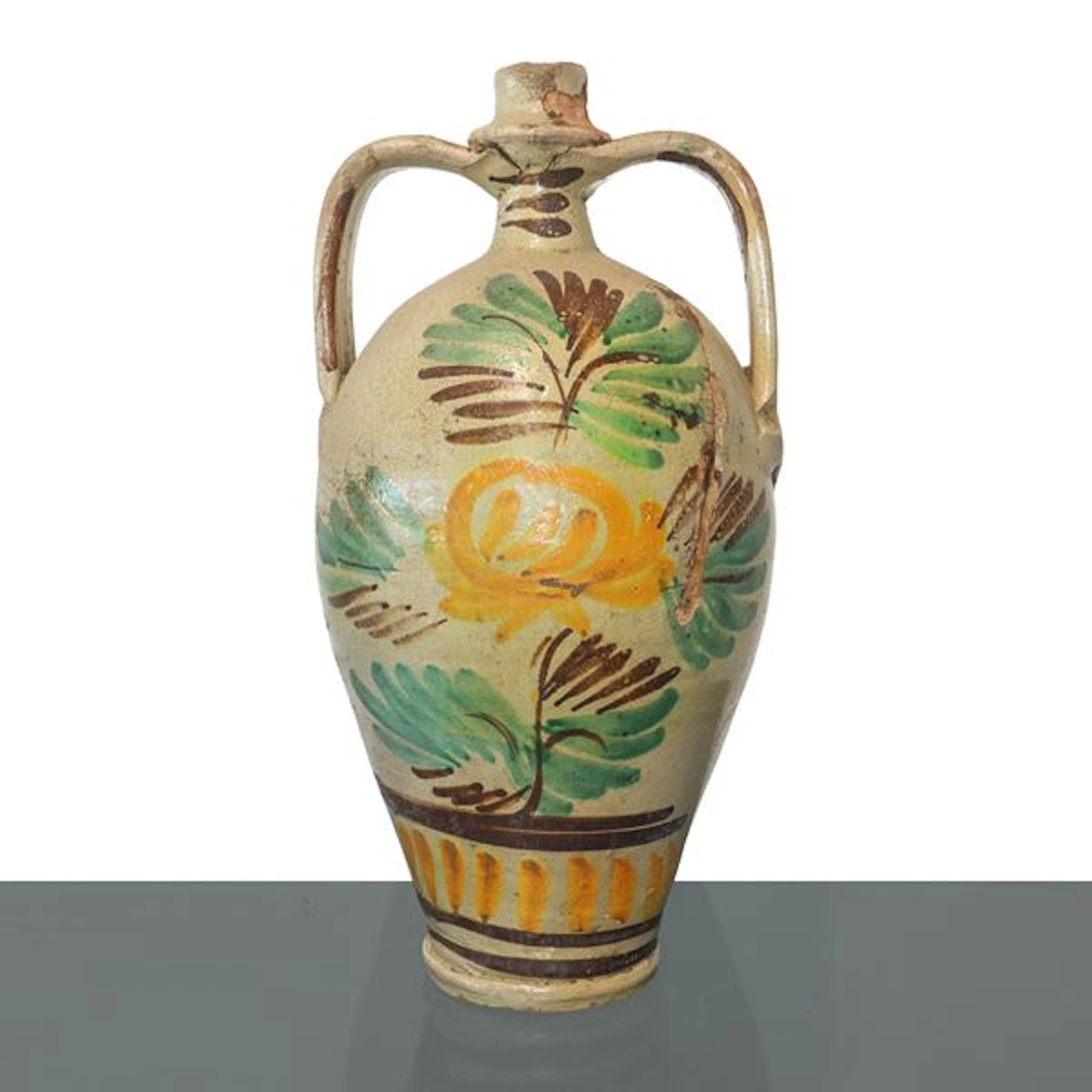 Quartara in maiolica di Caltagirone, inizi XX secolo