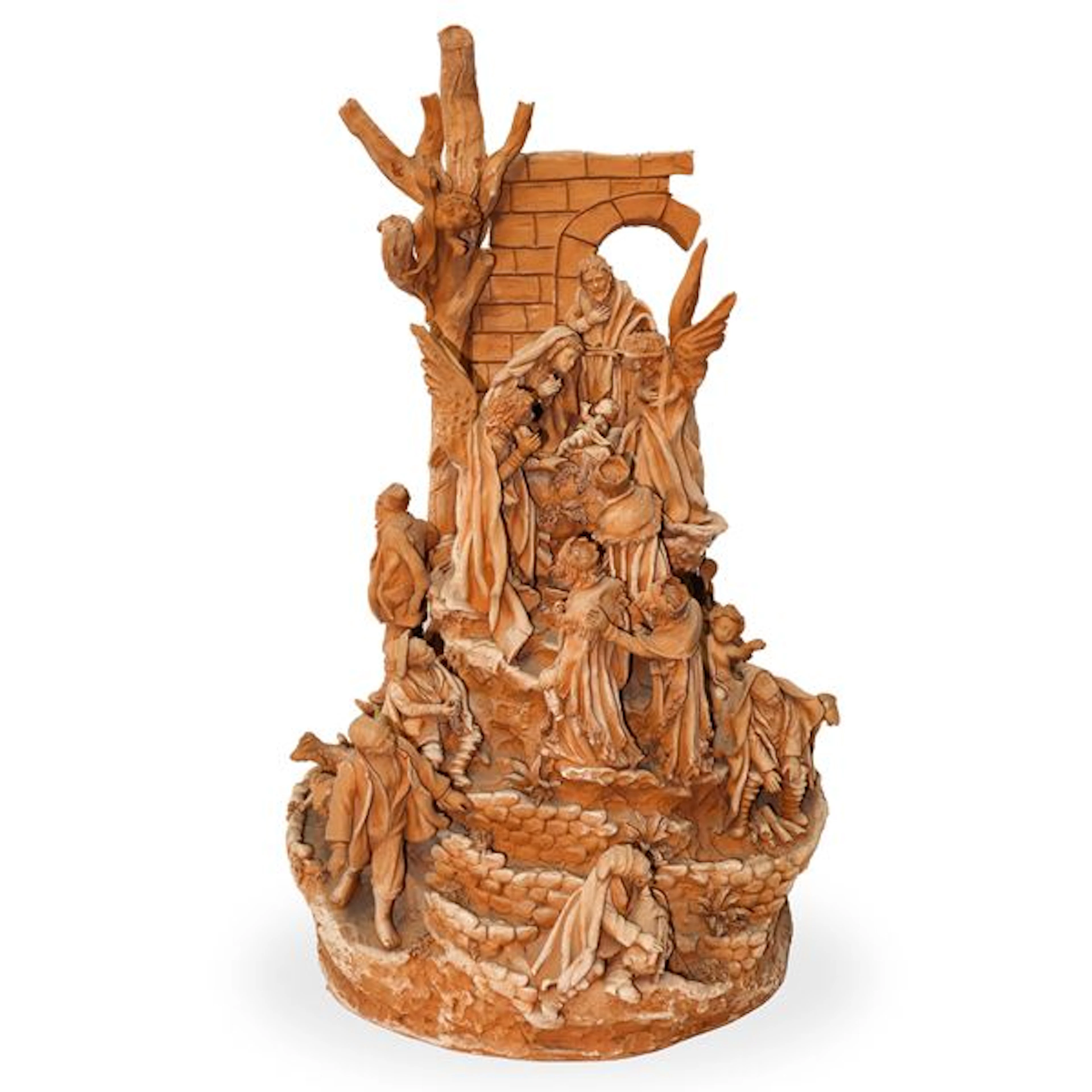 Presepe in terracotta monocroma - Ceramiche e presepi d'arte Scarlatella