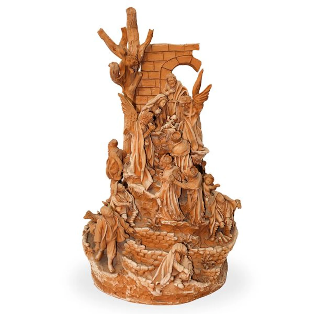Presepe in terracotta monocroma - Ceramiche e presepi d'arte Scarlatella