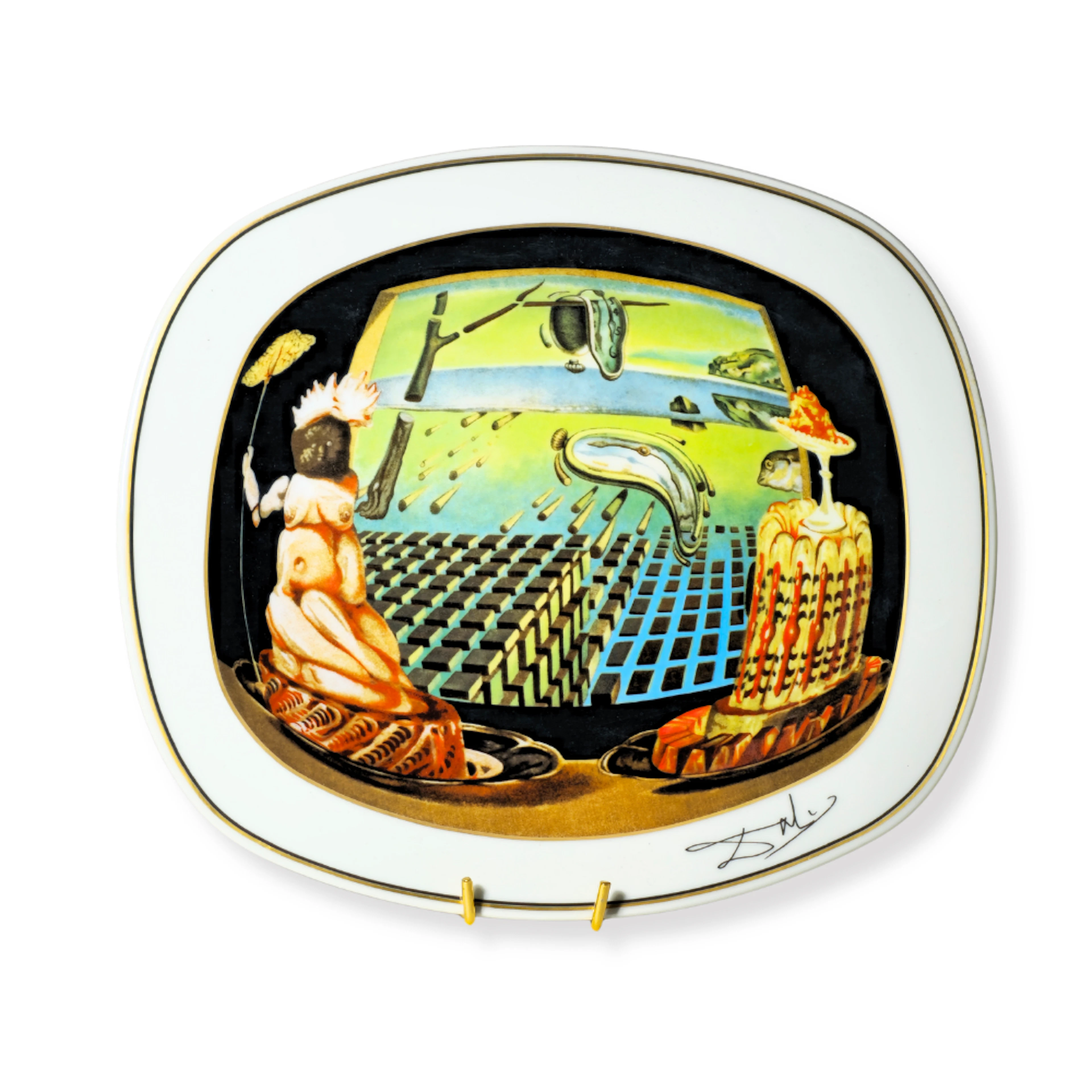 SAVADOR DALÍ. "LES DINERS DE GALA", BANDEJA EN PORCELANA DE LIMOGES