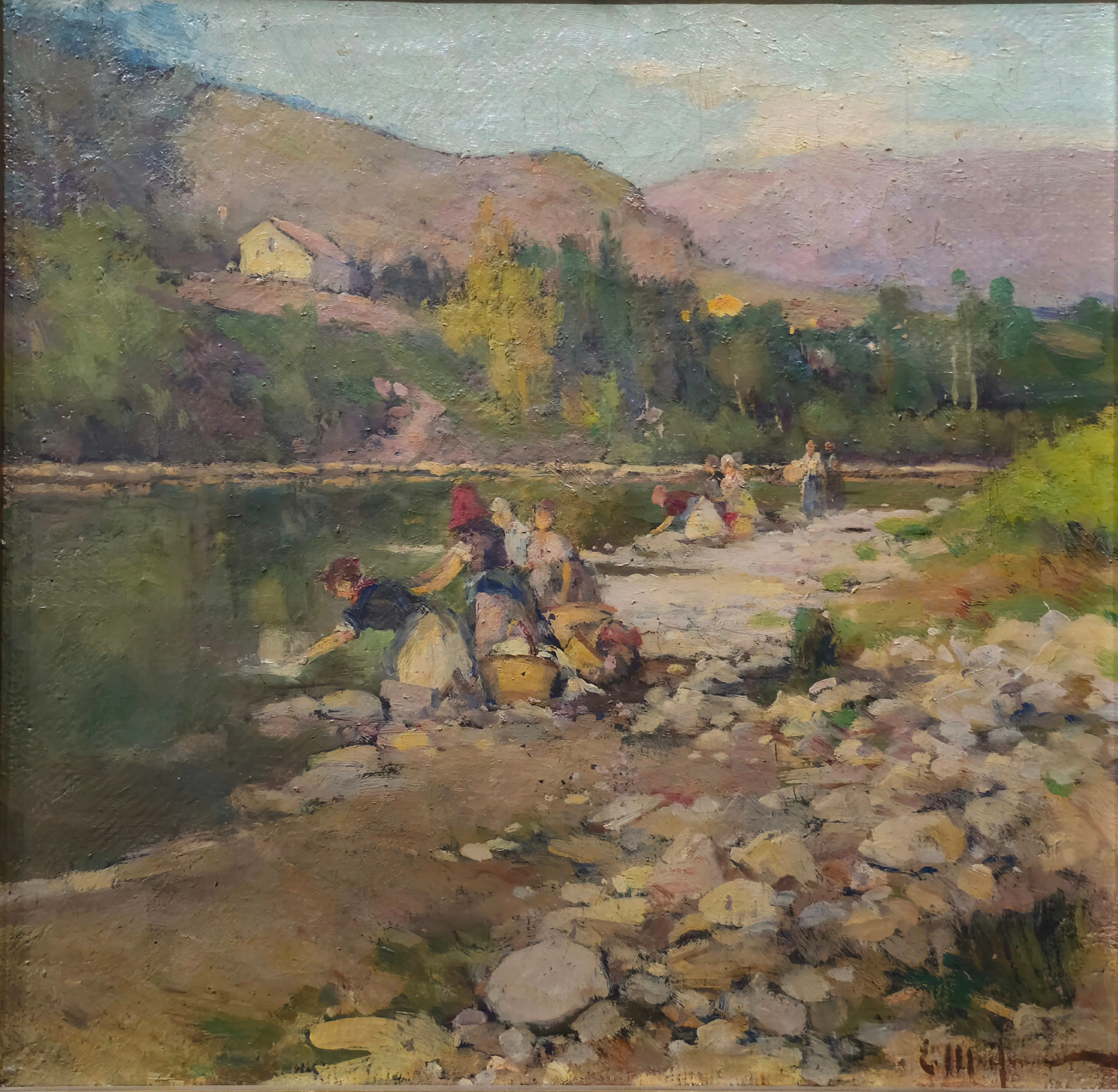 ELISEO MEIFRÉN (1857-1940). Vista fluvial.