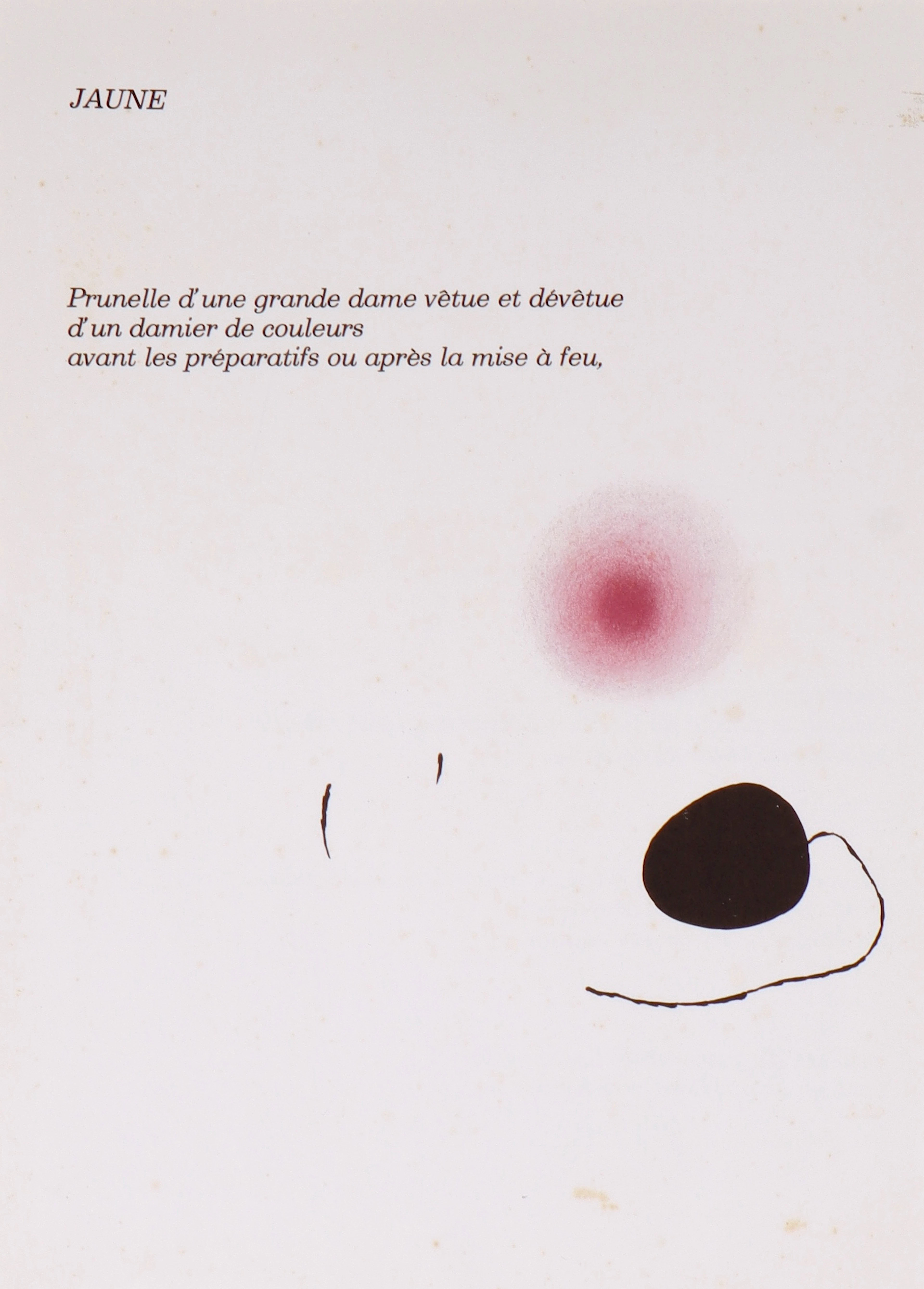 JOAN MIRÓ. "Jaune".