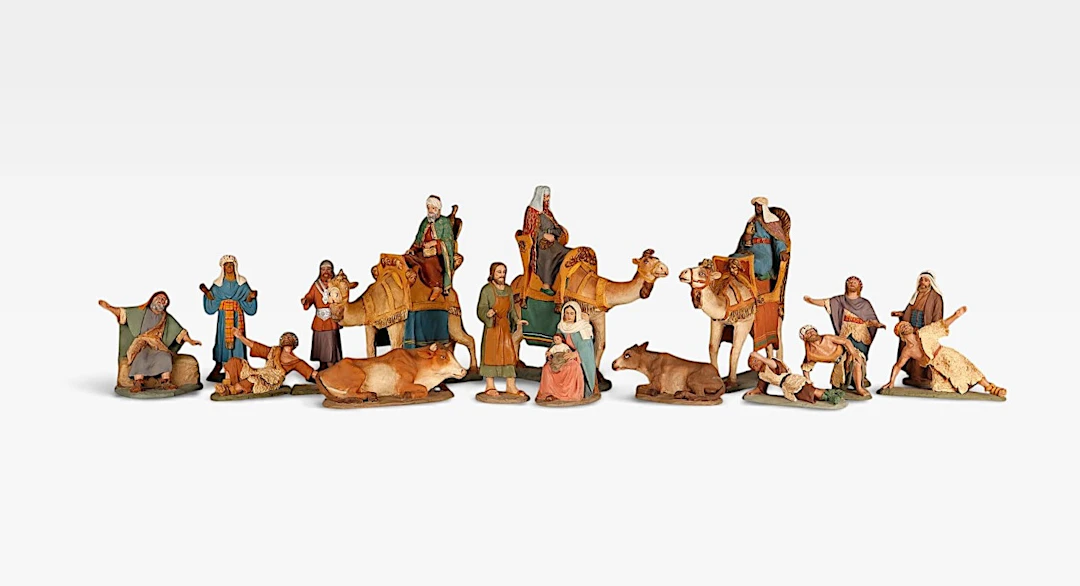 MANUEL MUNS (1903-1995). Pesebre con la Sagrada Familia, el anuncio
