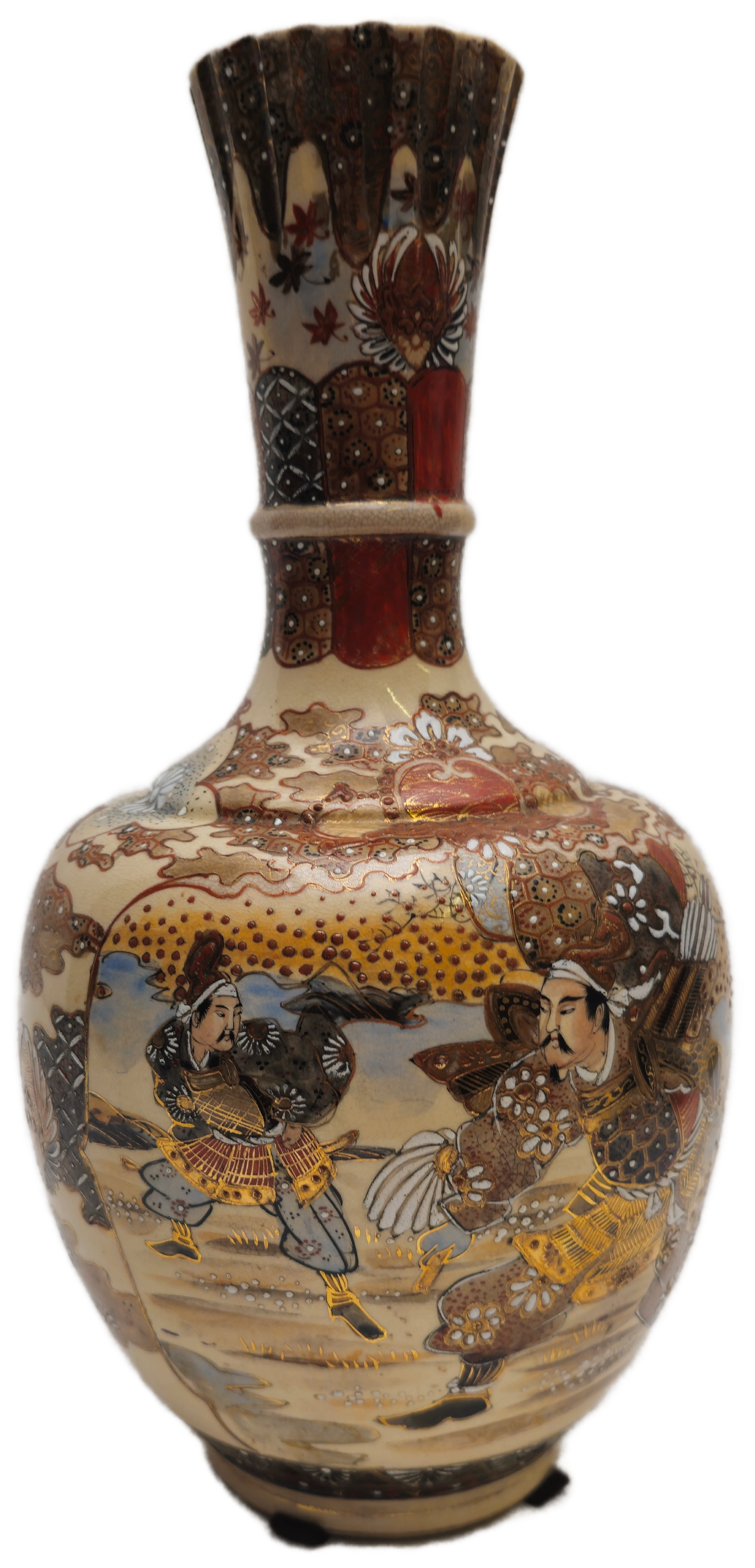JARRÓN JAPONÉS. EN CERÁMICA SATSUMA. C. 1950S.