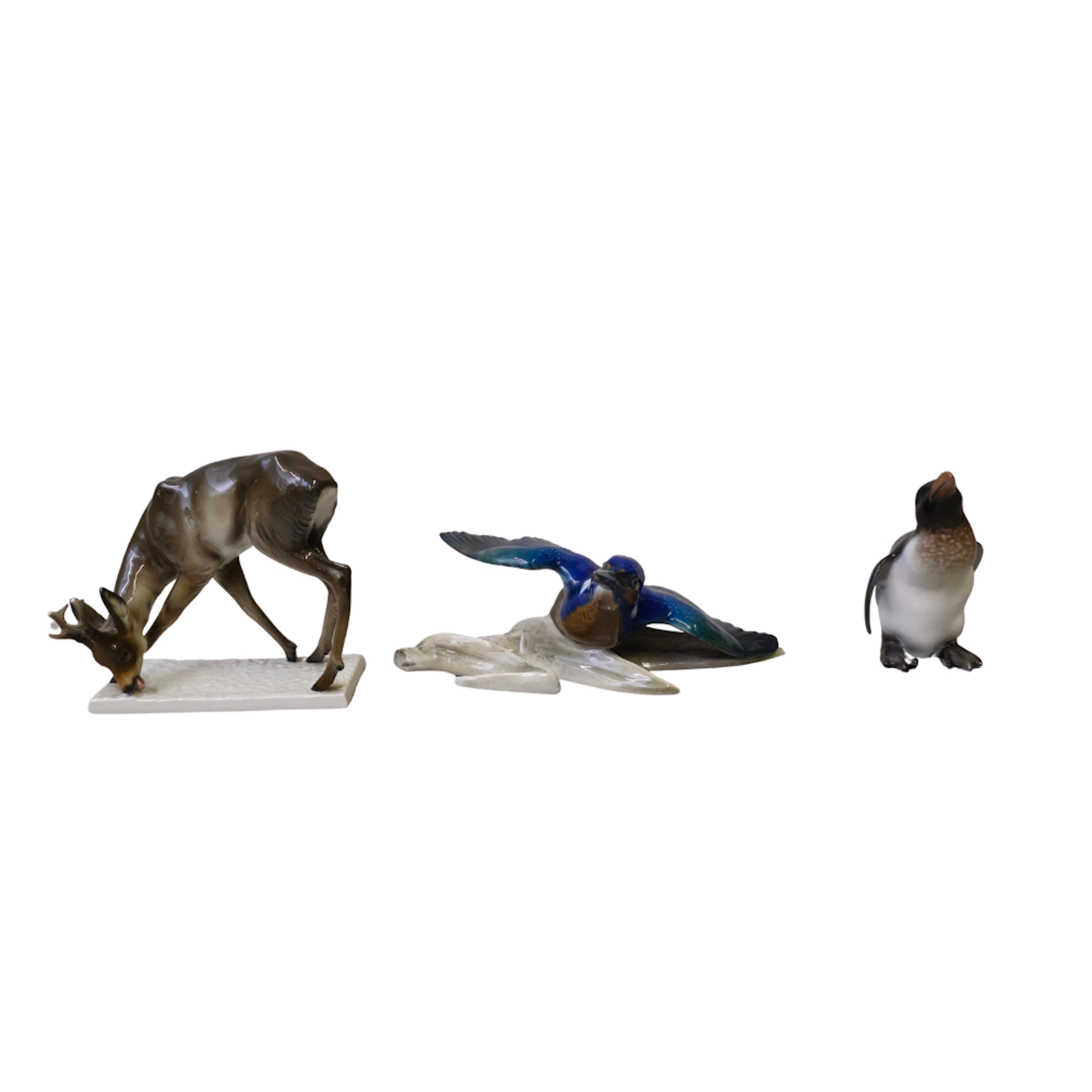 TRES FIGURAS EN PORCELANA. ROSENTHAL.