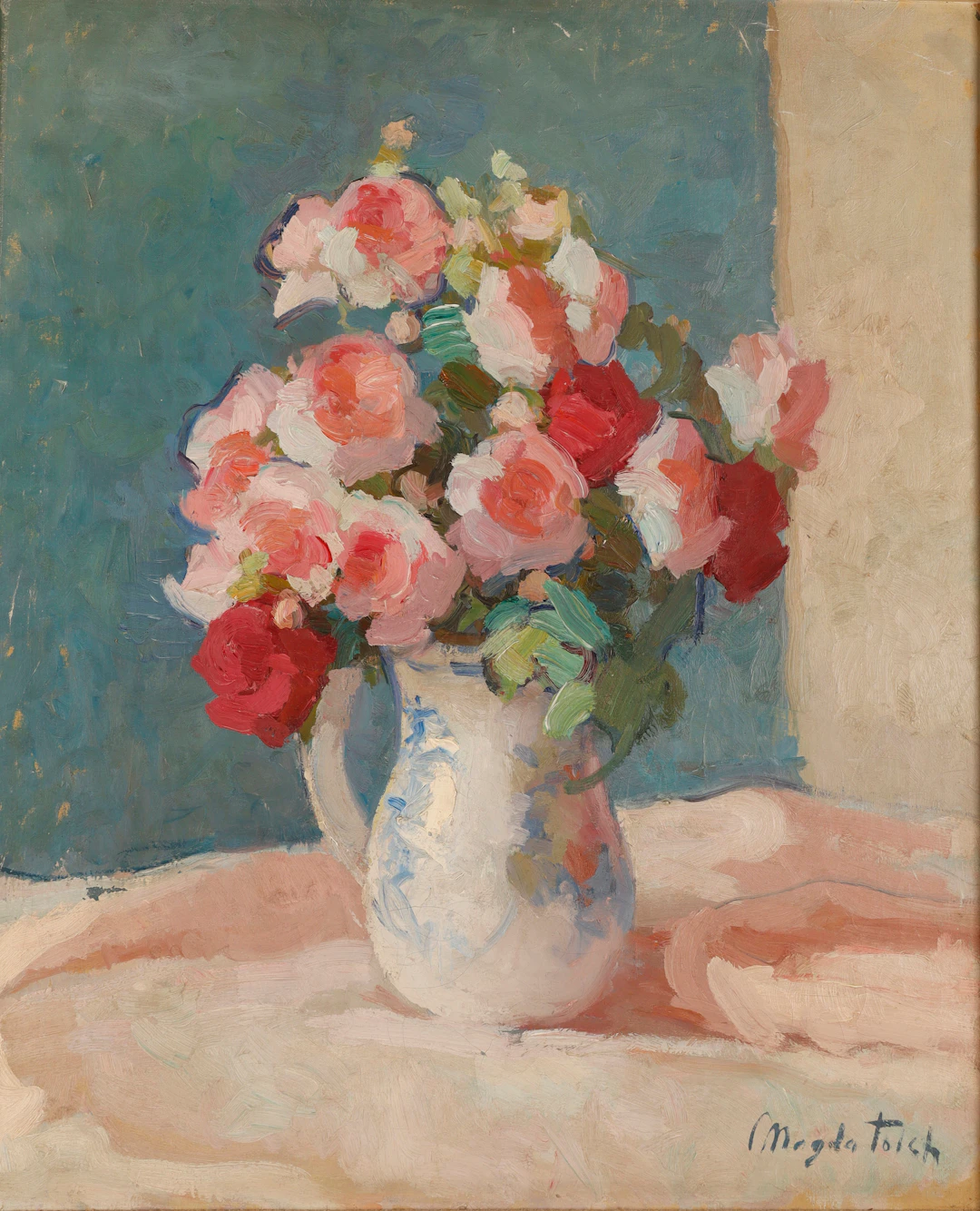 MAGDA FOLCH (1905-1981). Ramo de rosas.