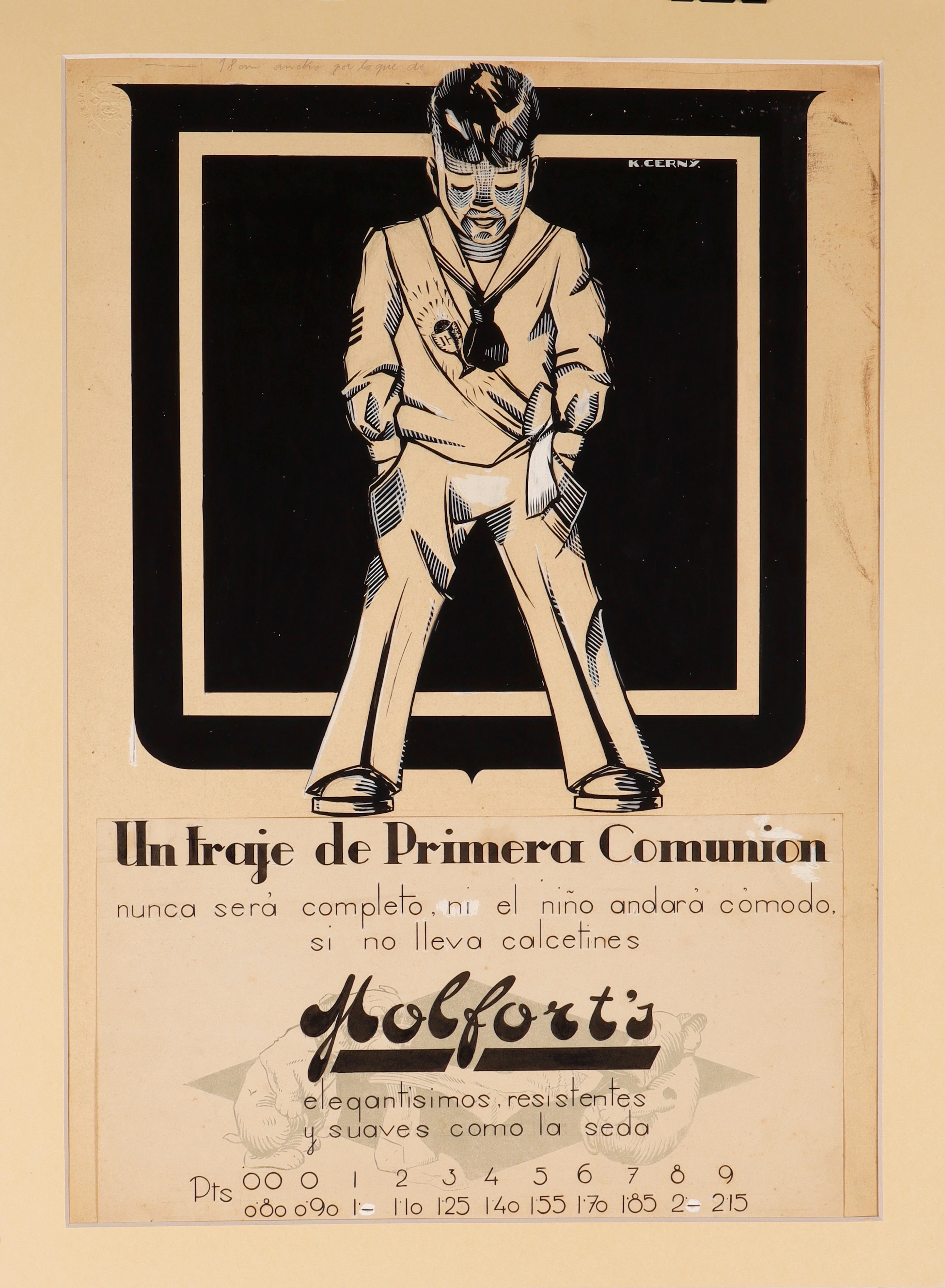 KAREL CERNY. Boceto para Molfort's.