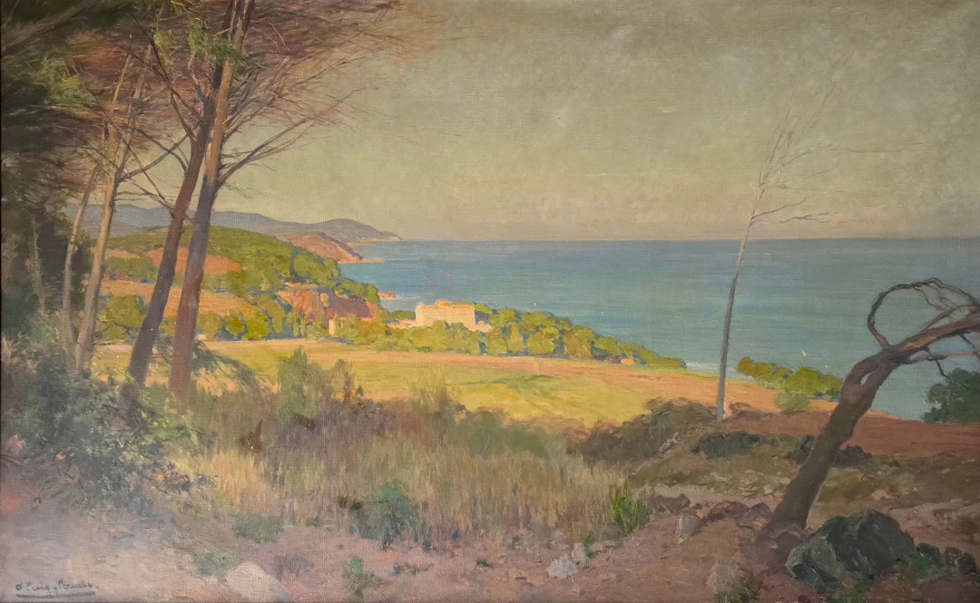 BONAVENTURA PUIG PERUCHO (1886–1977). Paisaje de Santa Cristina d'Aro.