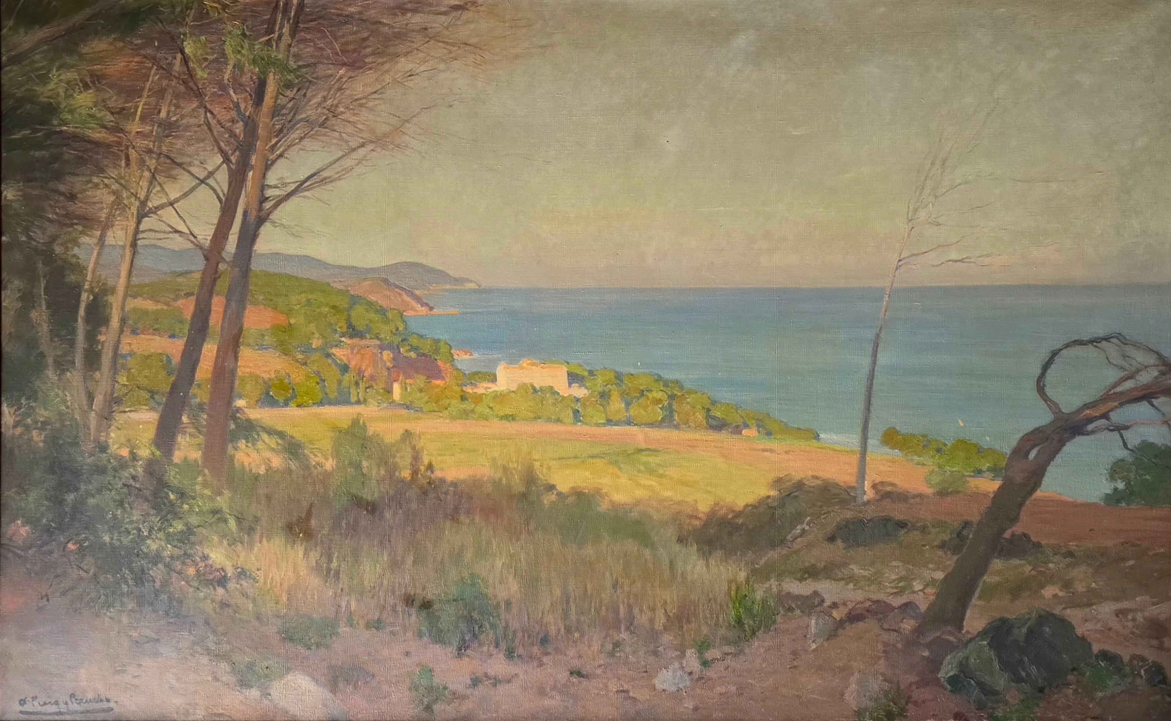 BONAVENTURA PUIG PERUCHO (1886–1977). Paisaje de Santa Cristina d'Aro.