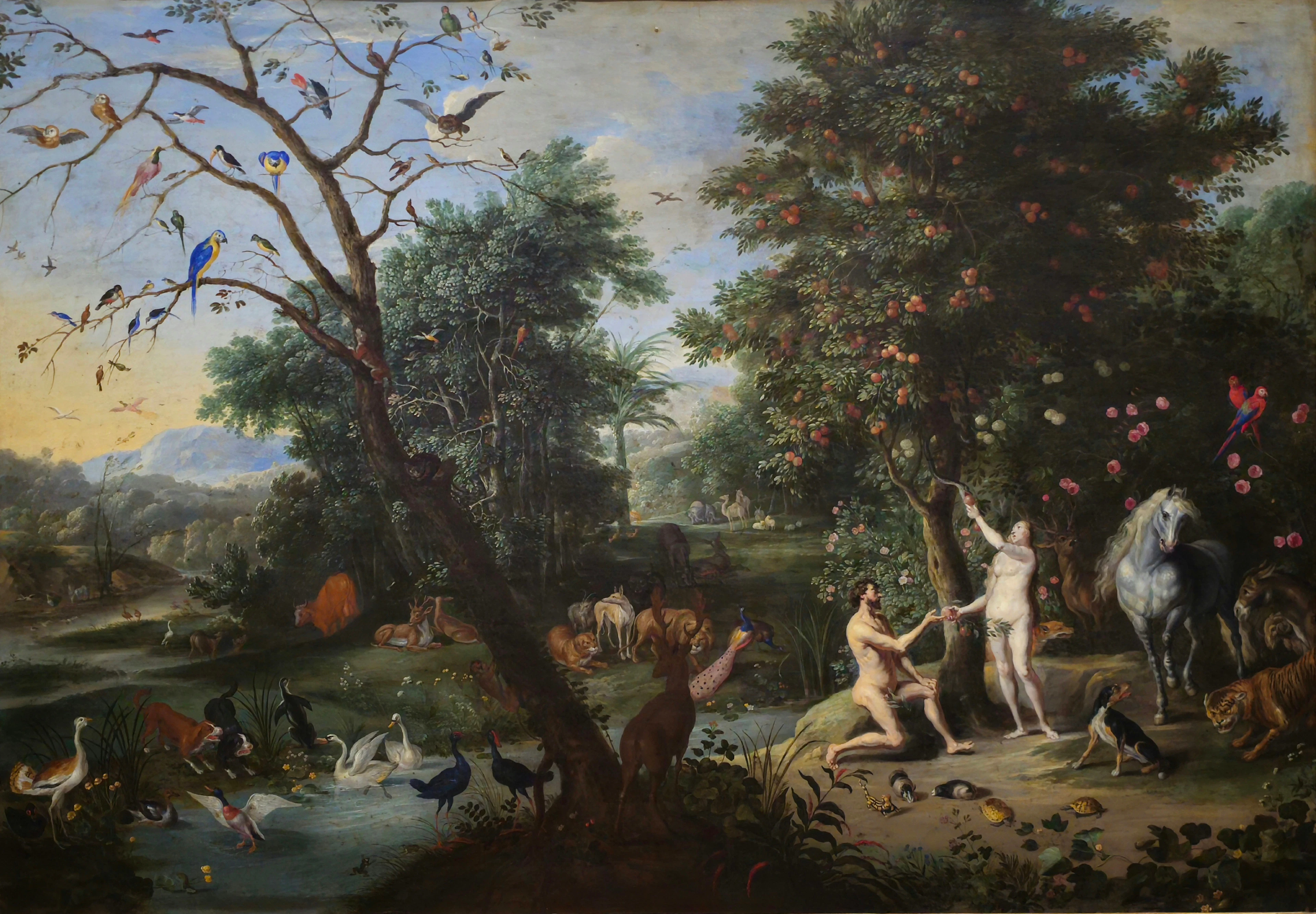 TALLER DE JAN BRUEGHEL EL JOVEN (1601-1678). El paraíso terrenal.